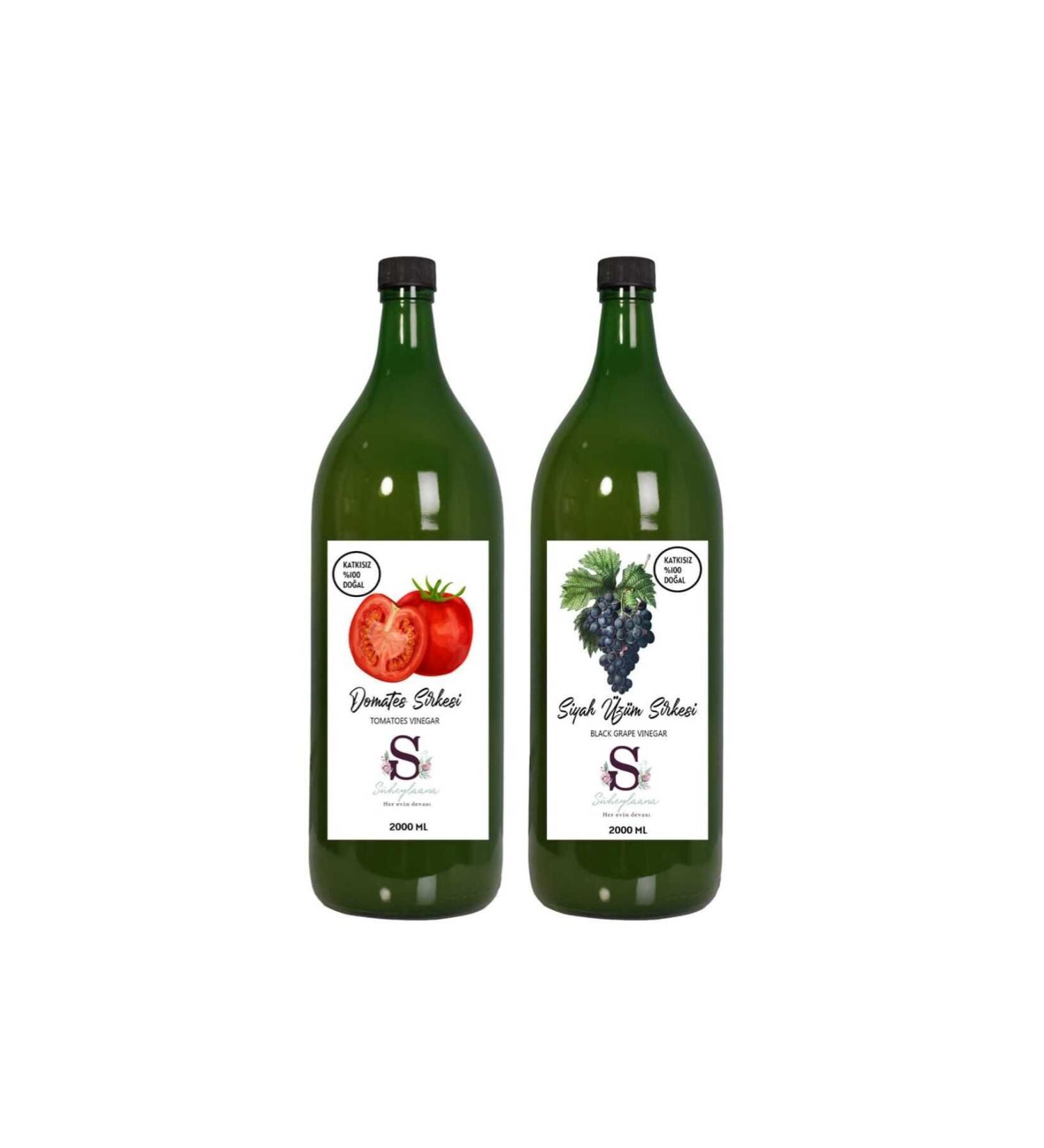 S heylaana Natural Tomato Vinegar 2000 Ml - Natural Black Grape Vinegar 2000 Ml