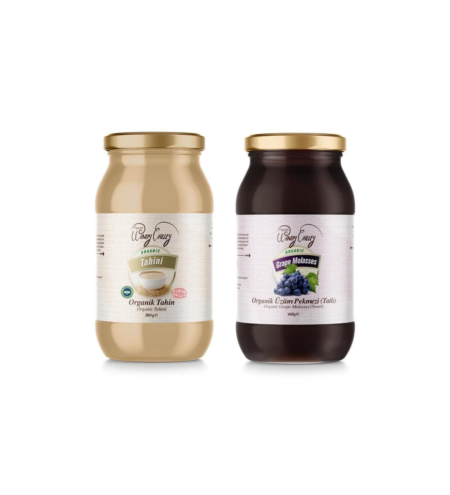 Organic Windy Valley Organic Grape Molasses & Organic Tahini Ecocert Certified No Added Sugar (Grape Molasses 460g) - Buy Online on GoSupps.com