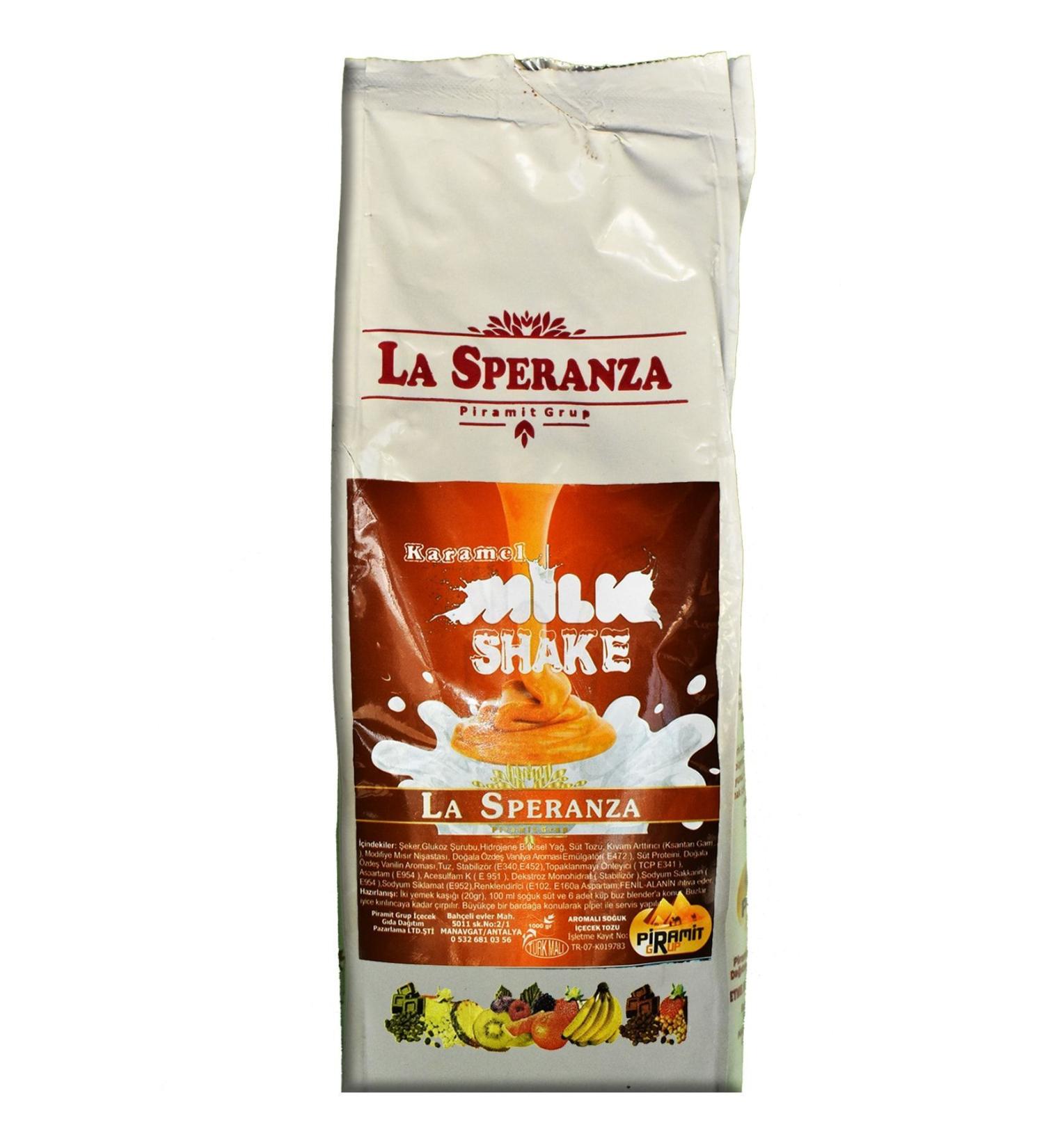 La Speranza Caramel Milkshake and Frappe Drink Powder Economic Bag 1000 gr