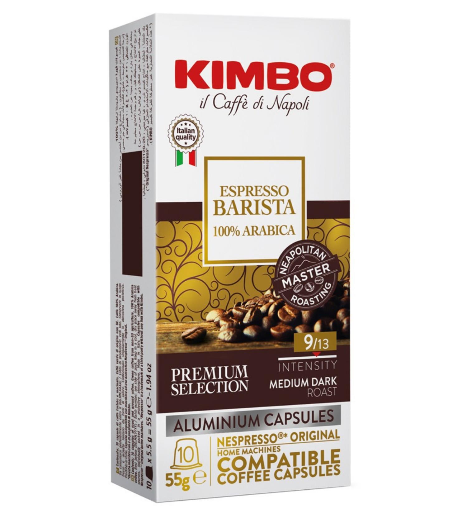 Kimbo Barista Armonia 100% Arabica Nespresso Compatible Capsule Coffee (Aluminum) (Box of 10)