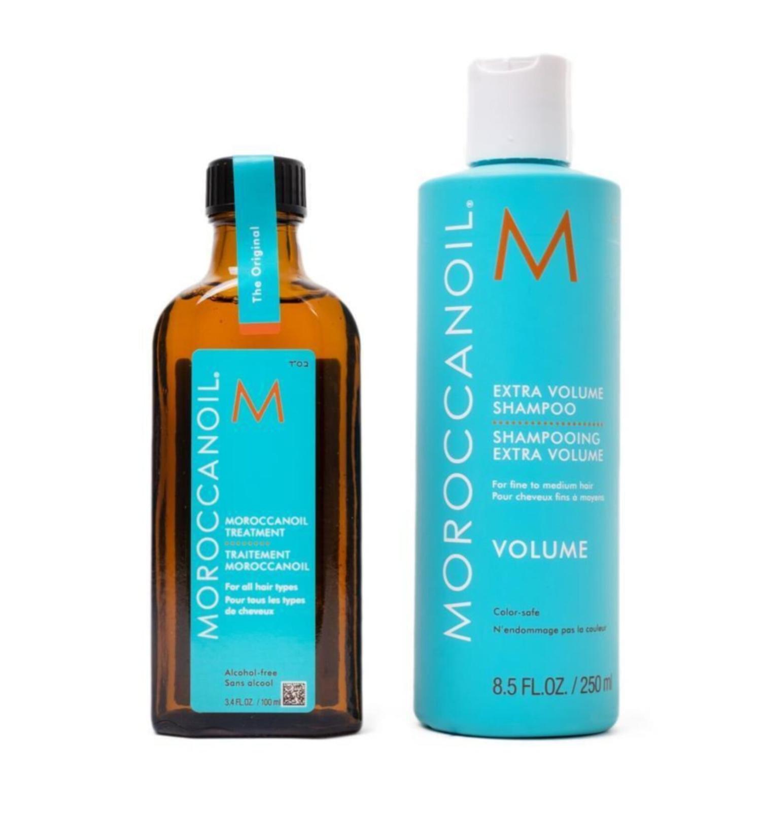 Moroccanoil Treatment Care Oil 100 Ml + Extra Volume Shampoo 250 Ml