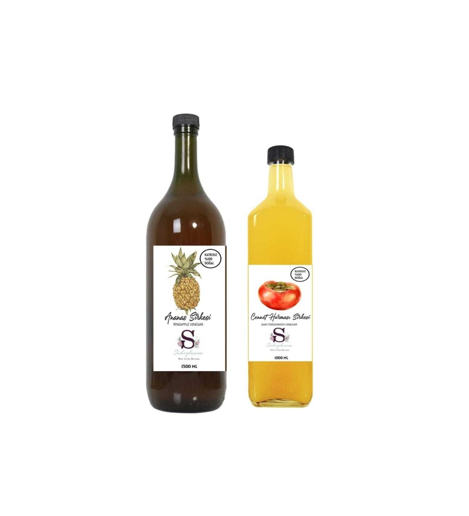 Suheylaana Natural Pineapple Vinegar 1500 Ml And Natural Persimmon Vinegar 1000 Ml