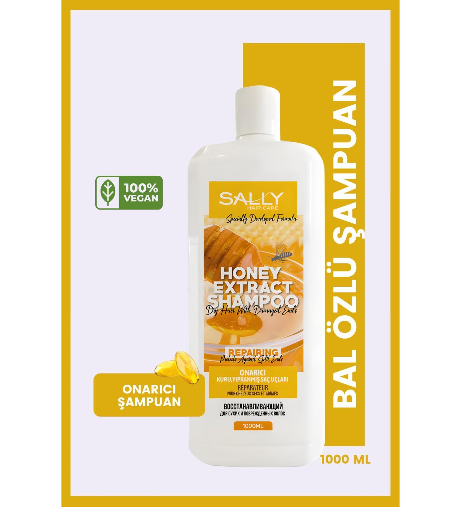 Sally Honey Essence Repair Shampoo - Dry Hair with Damaged Ends 1 Lt