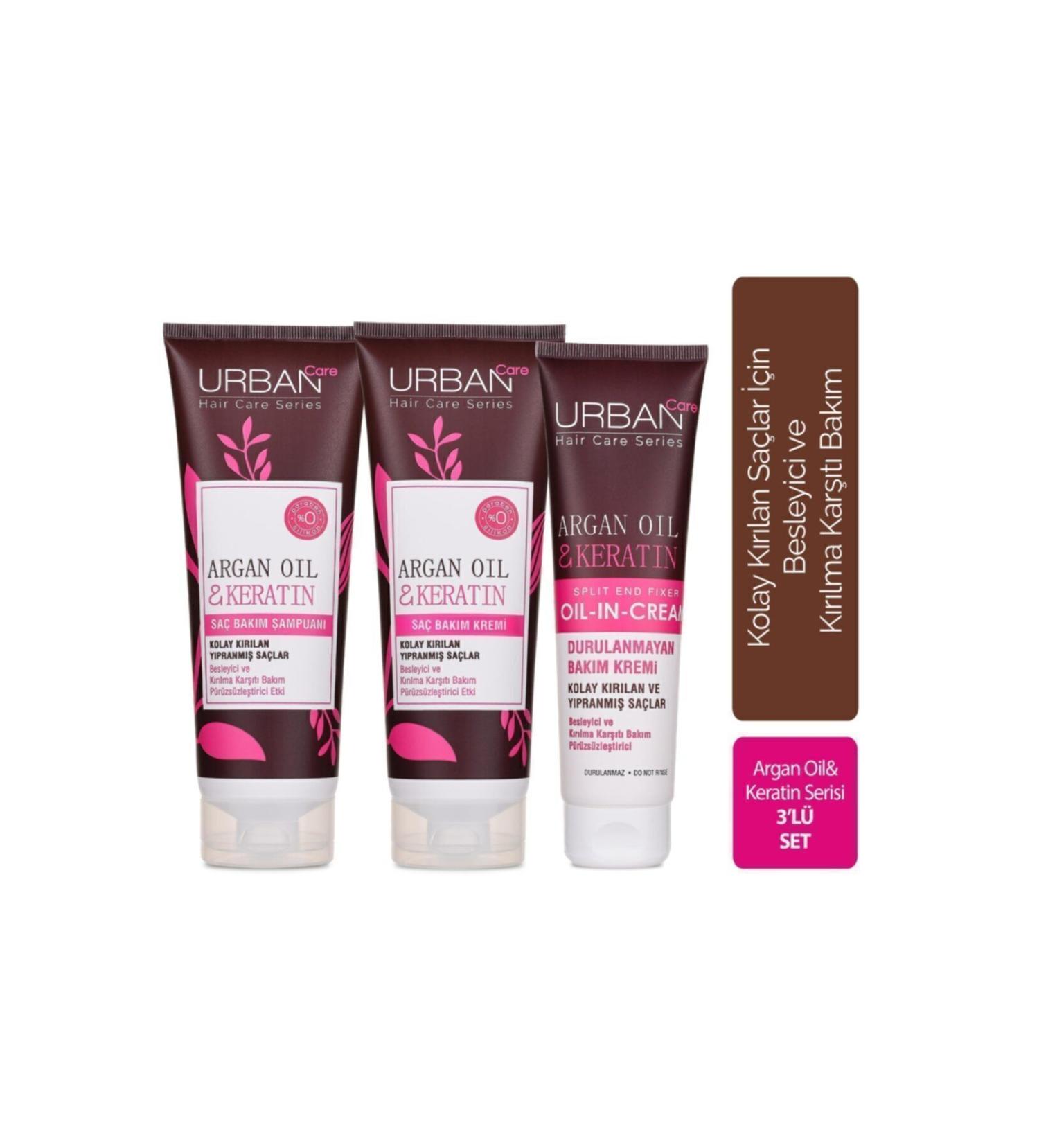 Urban Care Argan Oil & Keratin Series 3 Piece Set