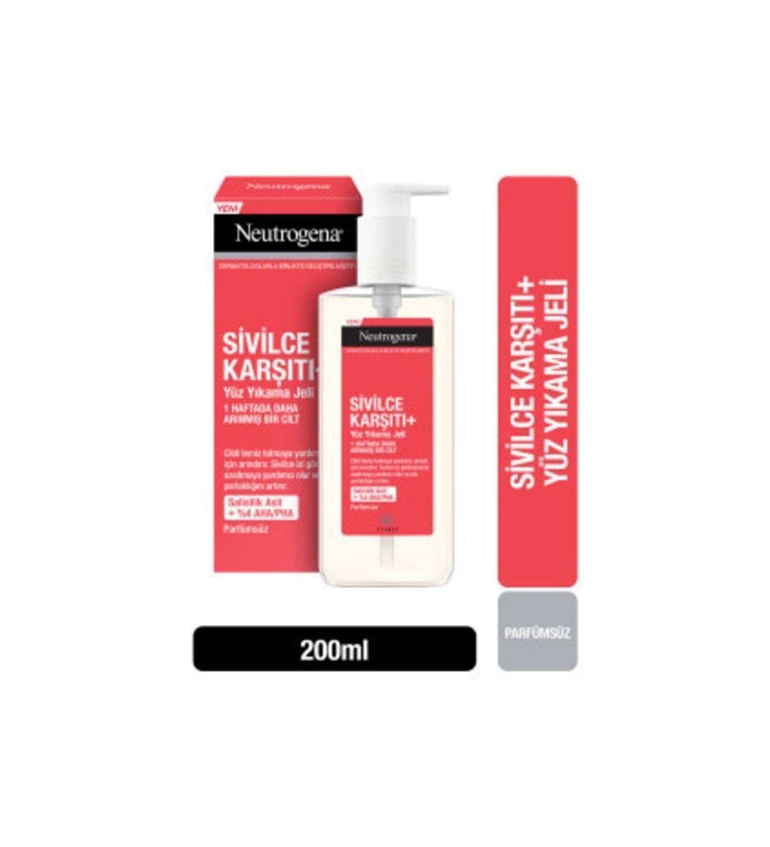 Neutrogena Anti-Acne + Gel Face Wash 200 ml PURIFYING FEATURE --CYT15487541512877845412 - Buy Online on GoSupps.com