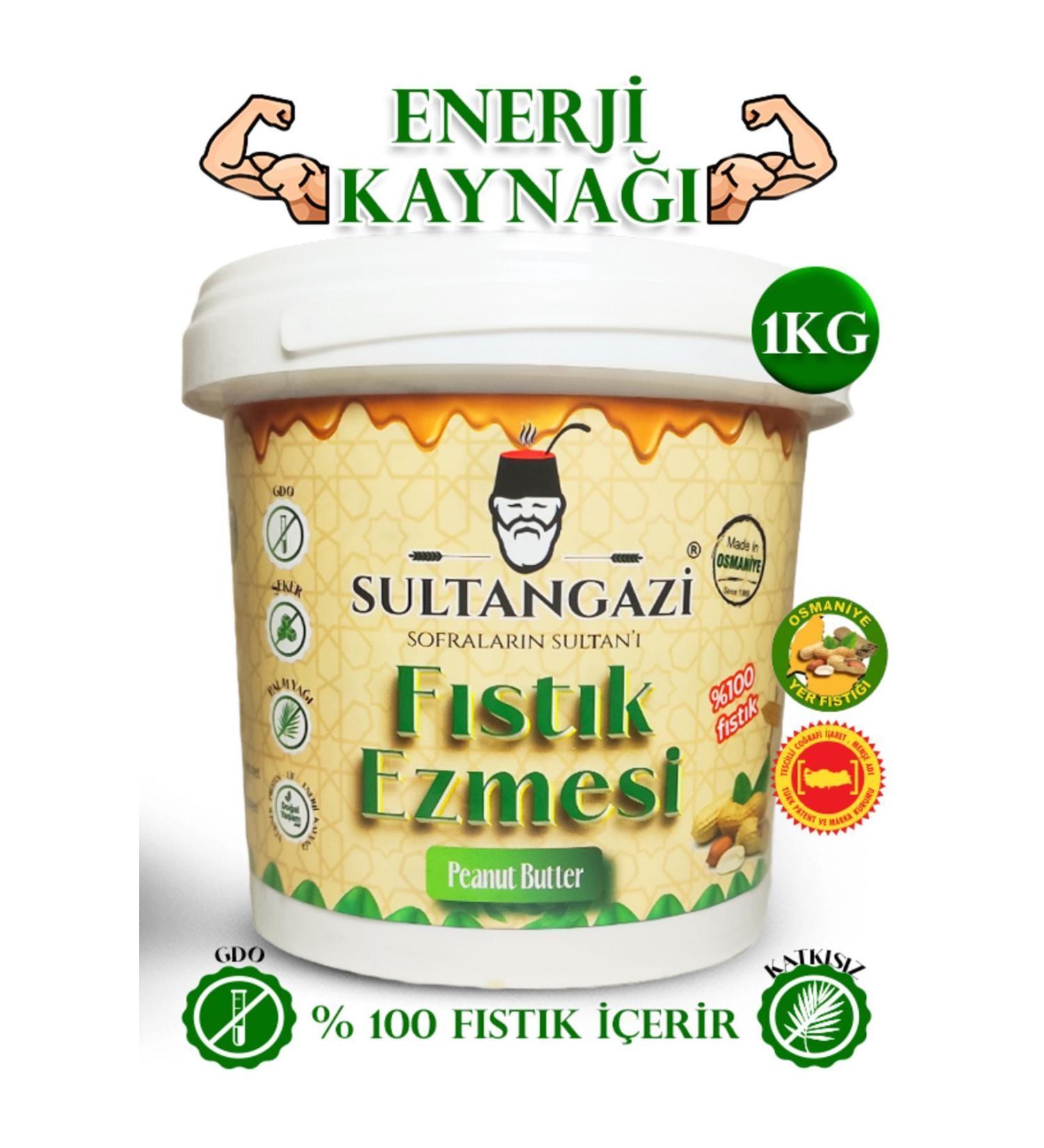 Sultan Gazi Peanut Butter (0 PEANUTS) 1 Kg Plain Sugar Free