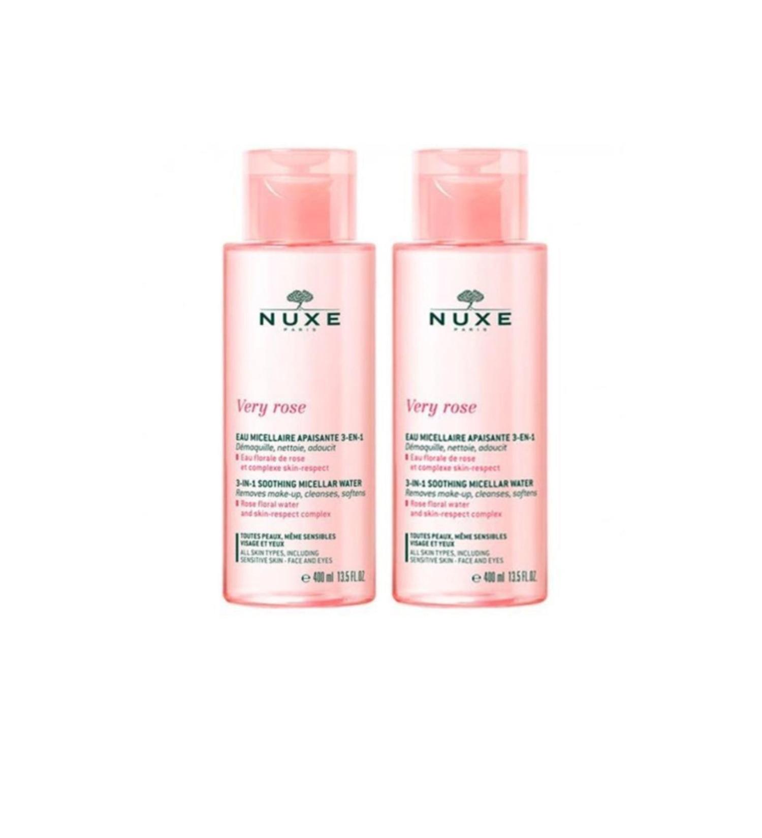 Nuxe Very Rose 3 in 1 Micellar Water 400 ml Advantageous Package