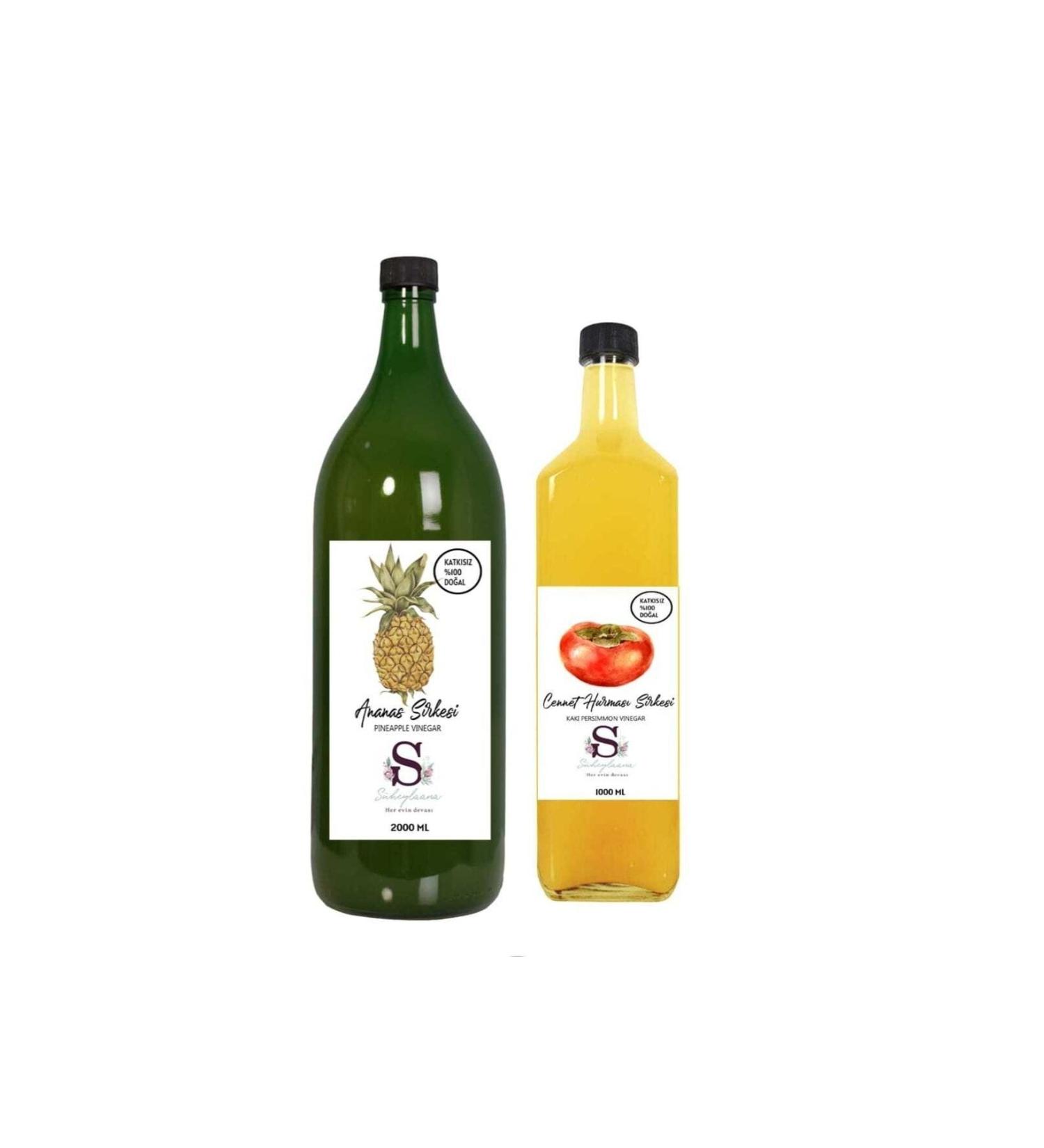Suheylaana Natural Pineapple Vinegar 2000 Ml And Natural Persimmon Vinegar 1000 Ml