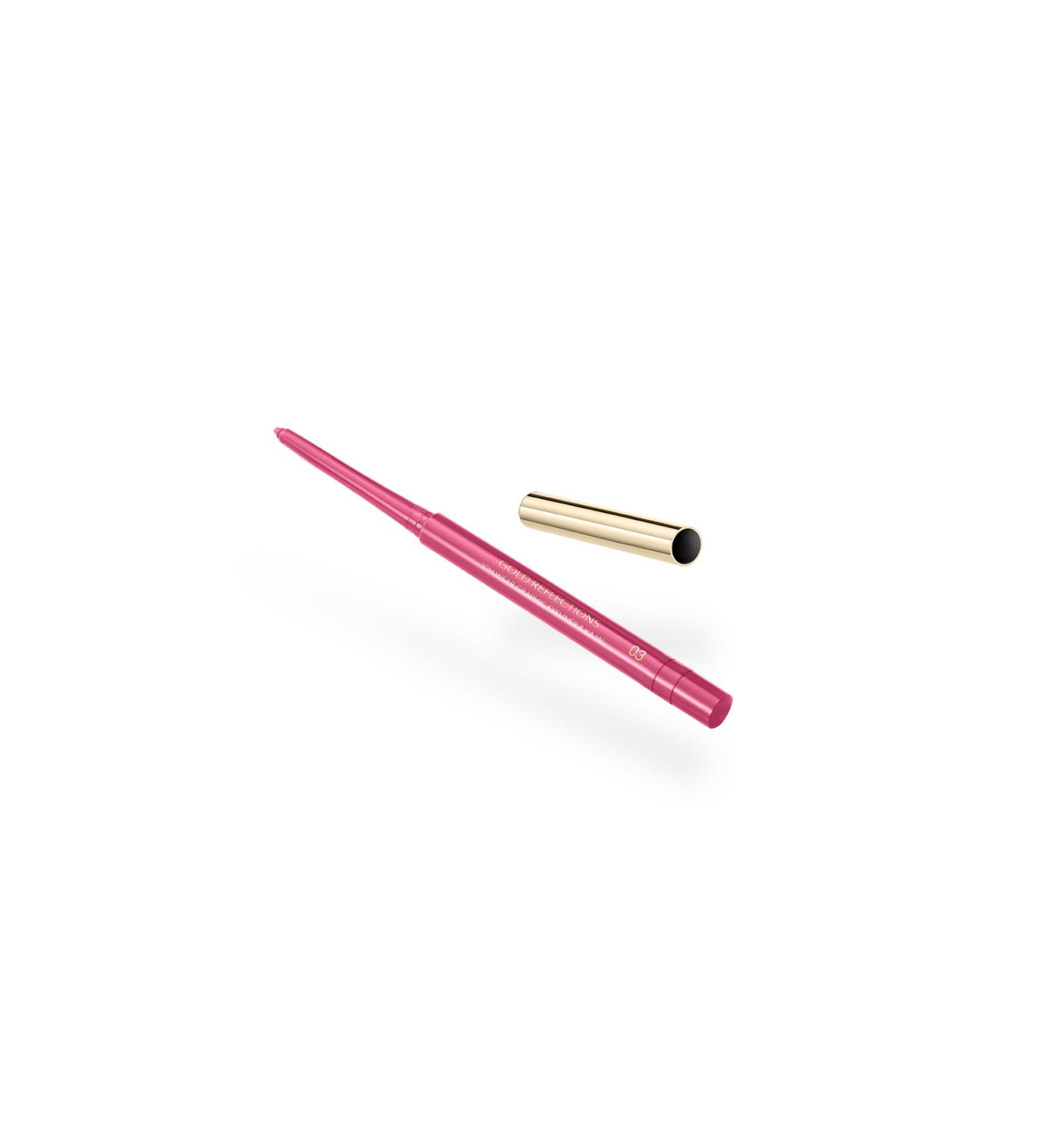 KIKO EYE PENCIL - GOLD REFLECTIONS 10H WEAR GRAPHIC EYELINER & KAJAL - 03 Pink Bloom - Buy Online on GoSupps.com