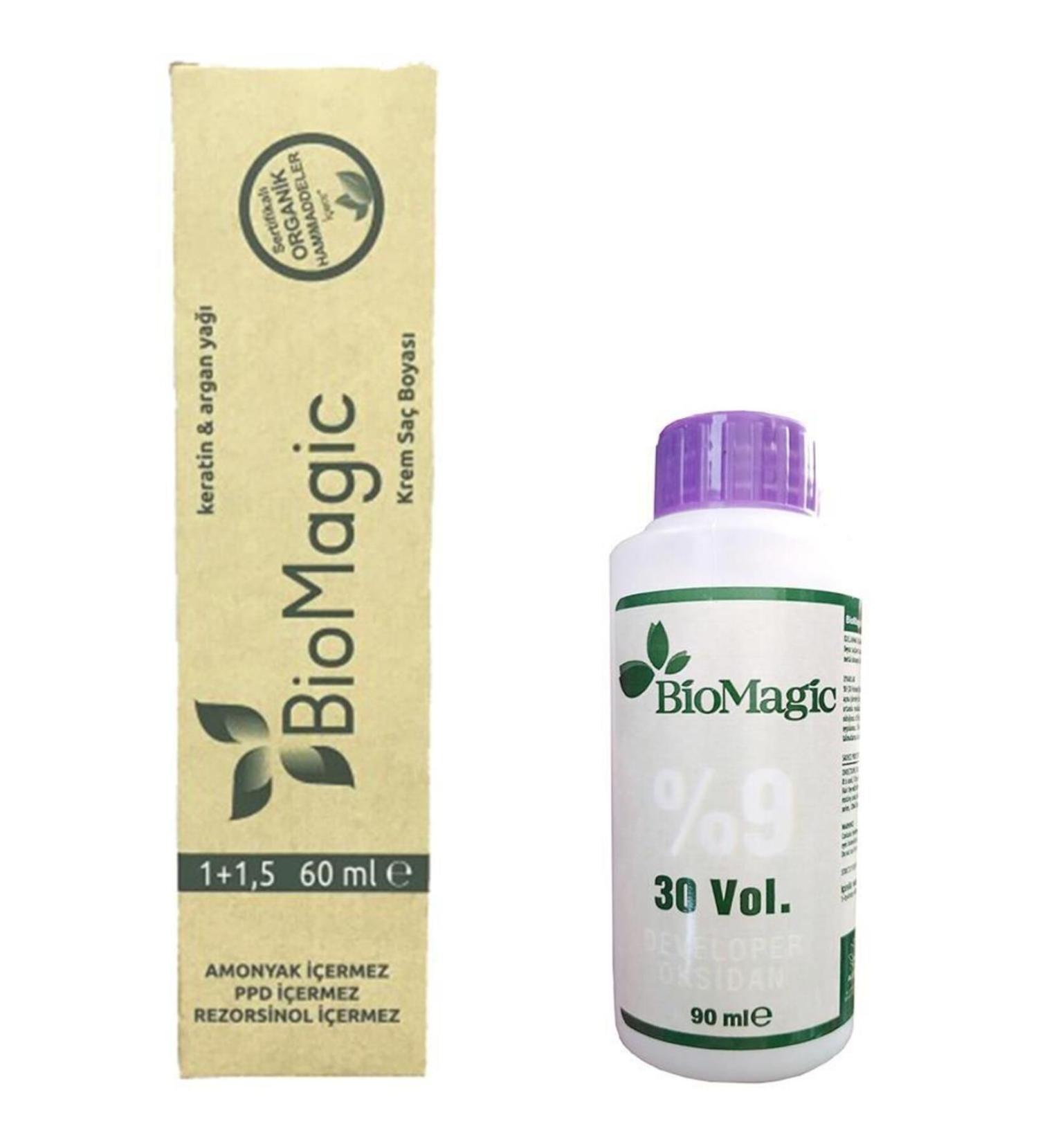 BioMagic Ammonia-Free Cream Hair Dye 60 ml 10.11 Intense Ash Light Blonde Oxidant - Buy Online on GoSupps.com