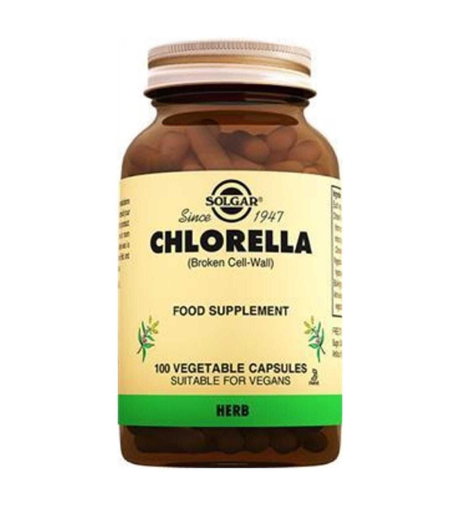 Solgar Chlorella 100 Herbal Capsules