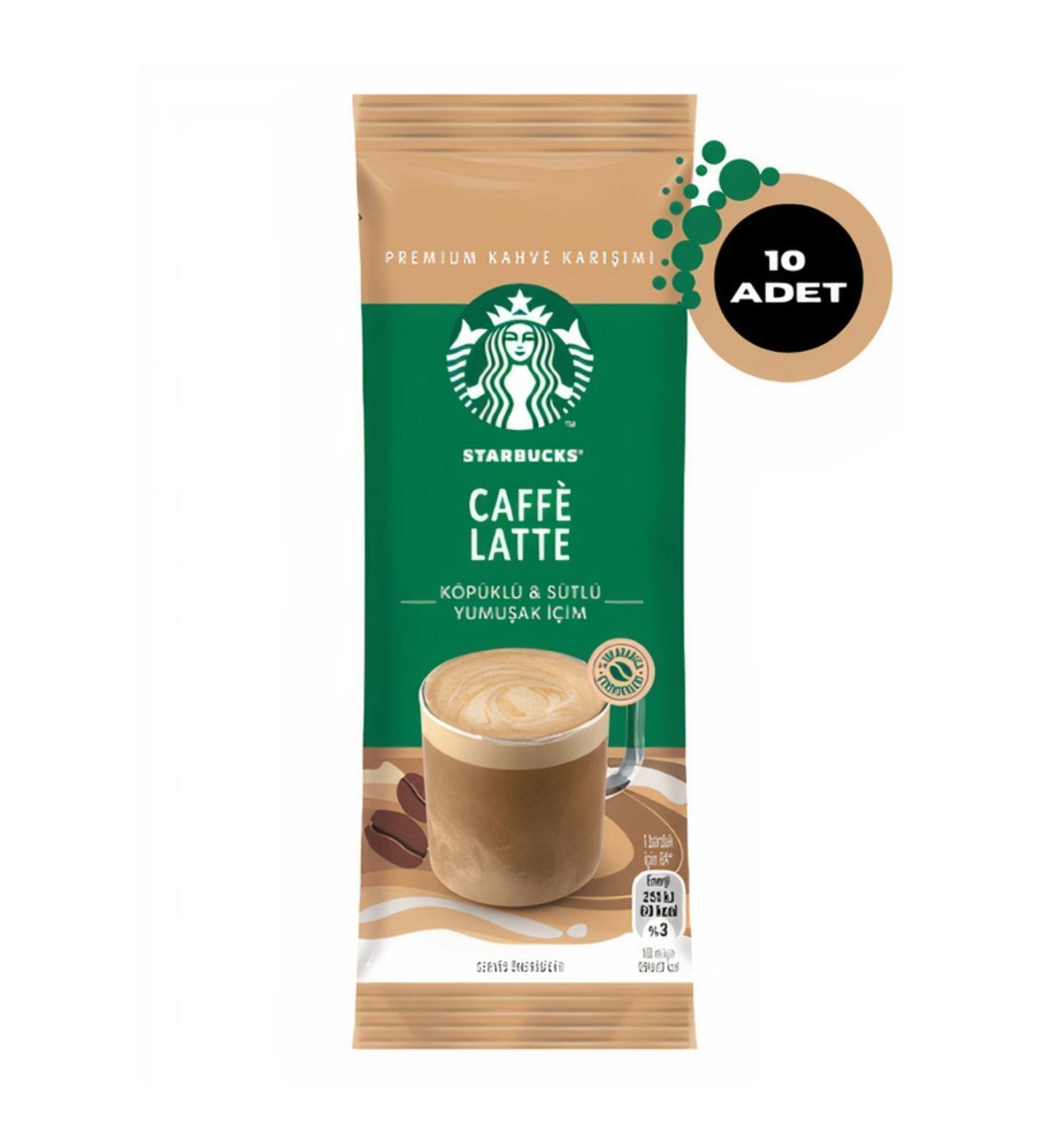 Starbucks Caffe Latte Premium Coffee Mix 14 Gr X 10 Pieces