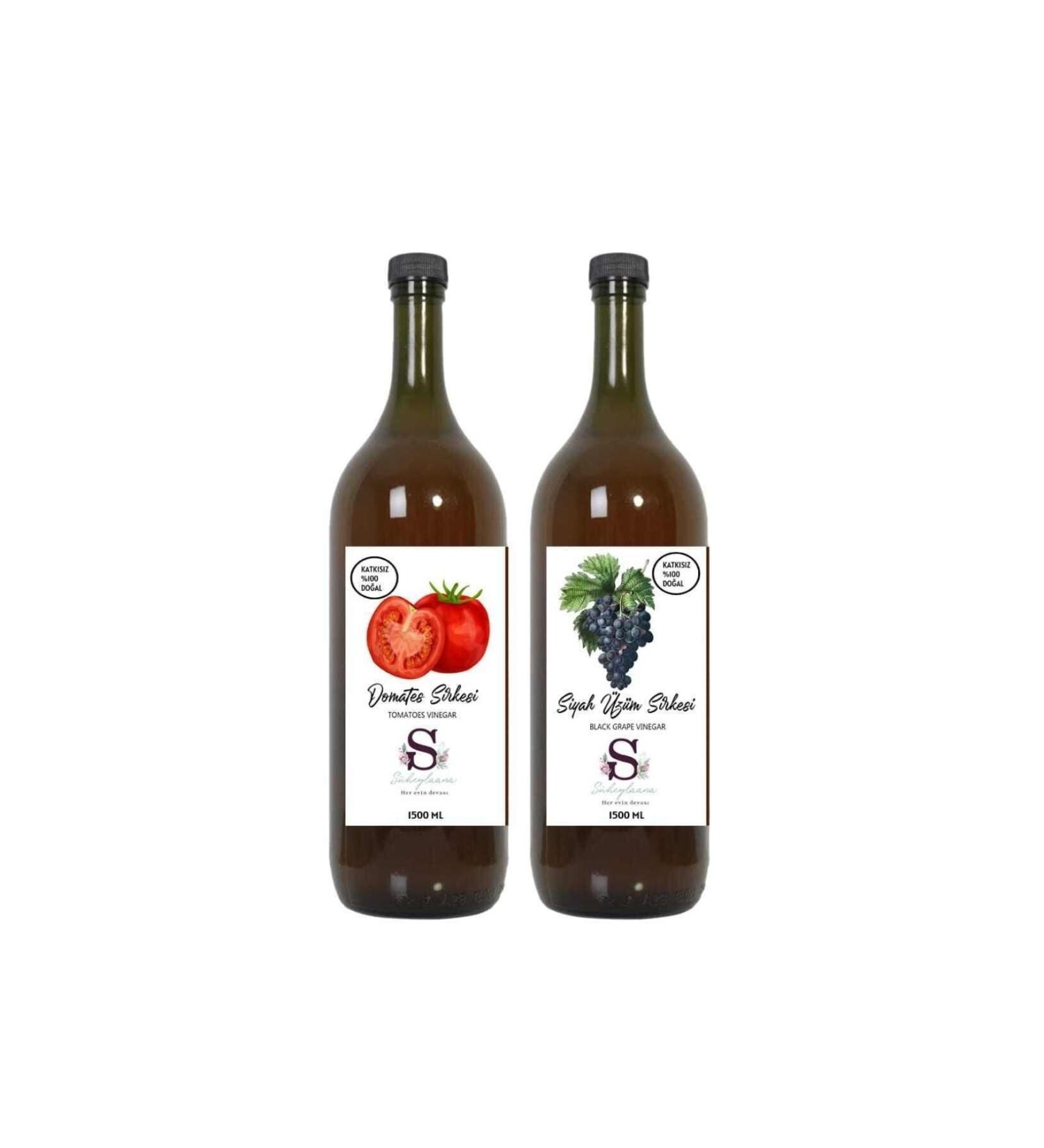 S heylaana Natural Tomato Vinegar 1500 Ml - Natural Black Grape Vinegar 1500 Ml