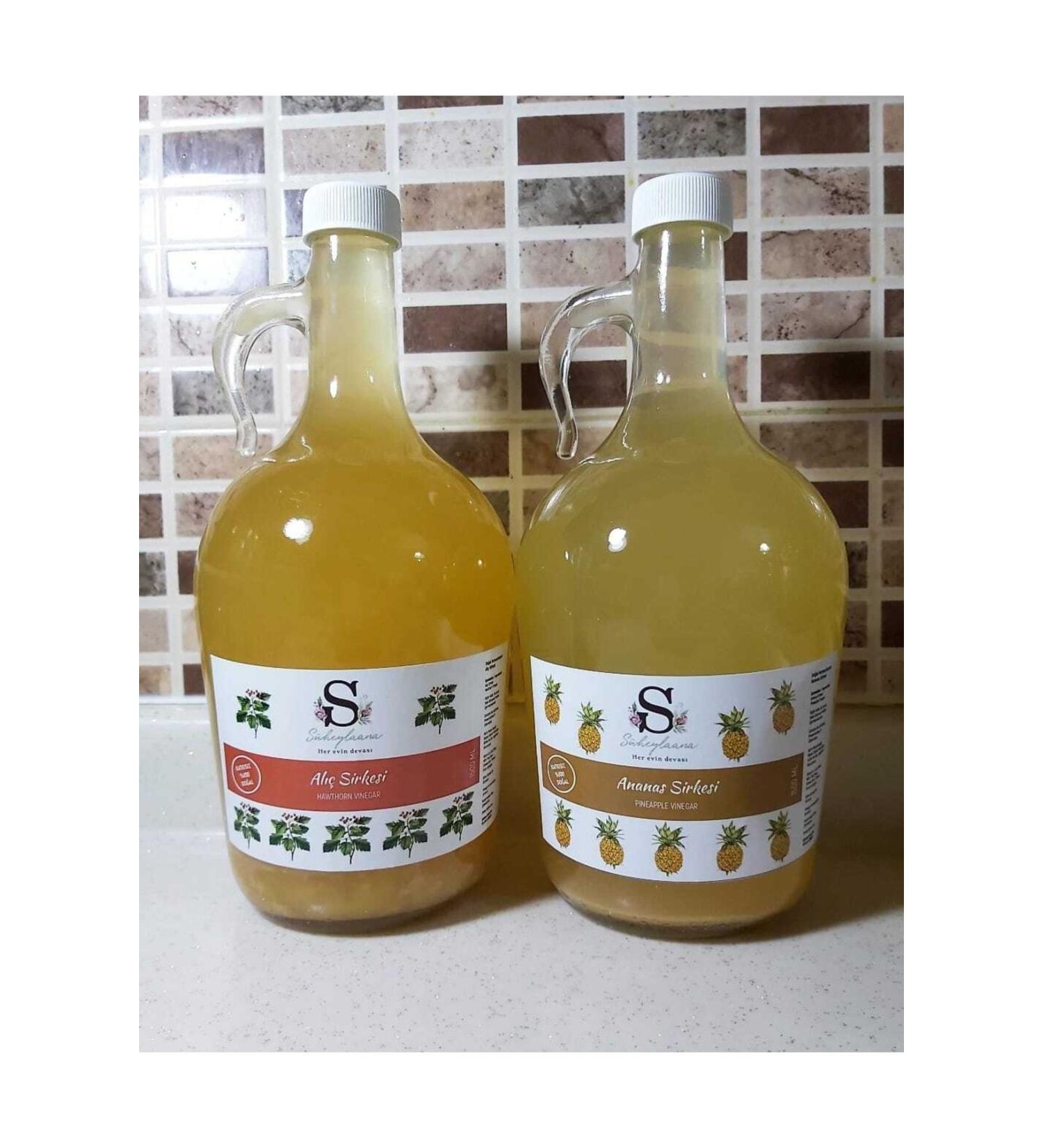 S heylaana Natural Pineapple Vinegar 1500 Ml - Natural Hawthorn Vinegar 1500 Ml