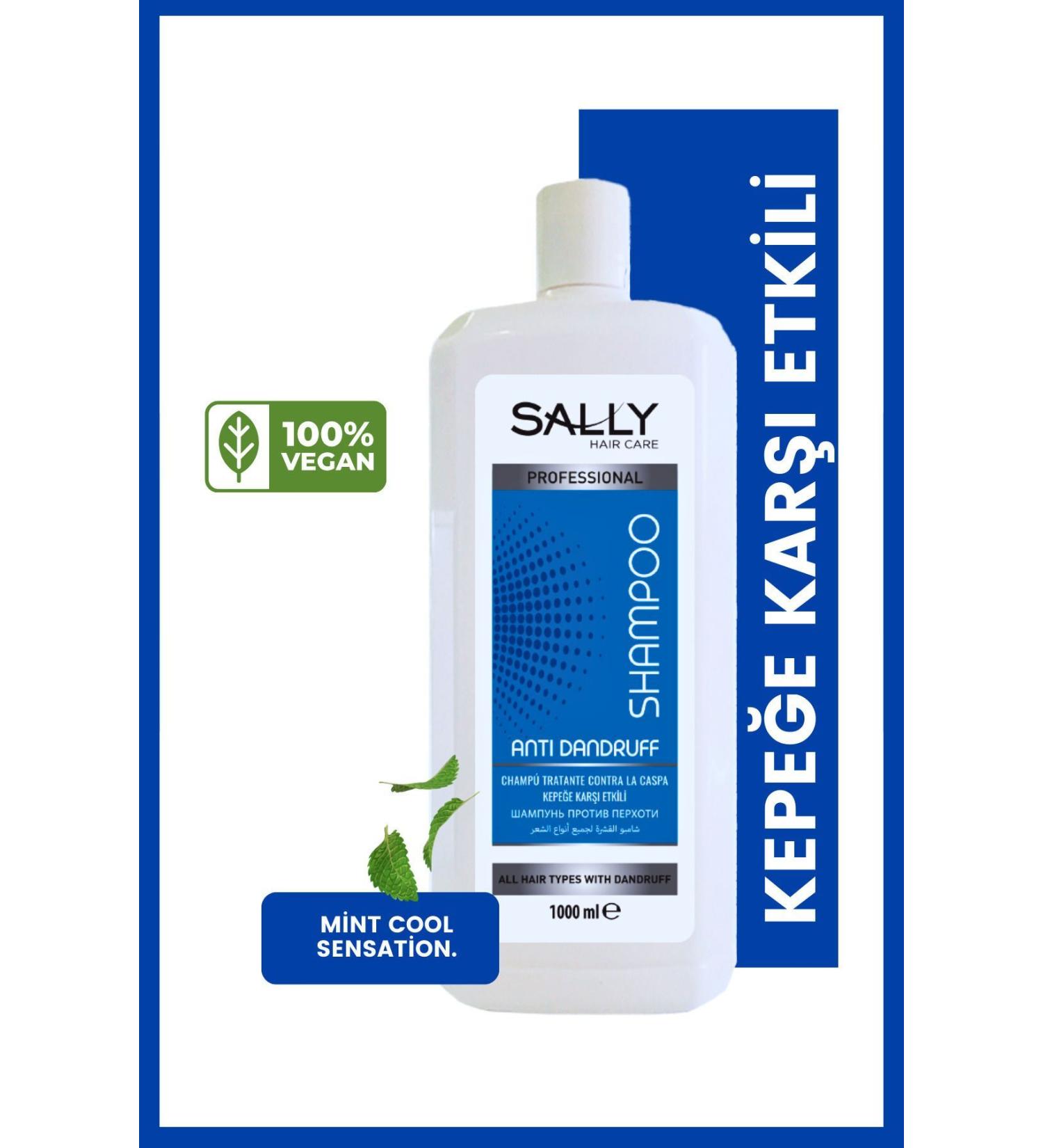 Sally Shampoo - Anti-Dandruff Shampoo - Dandruff Shampoo Menthol Keratin - Antidandruff 1 Lt - Buy Online on GoSupps.com