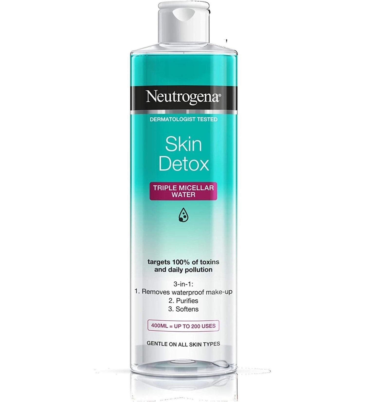 Neutrogena Skindetox Triple Effect Micellar Water Suitable for All Skin Types 400ml CYT458774545//**