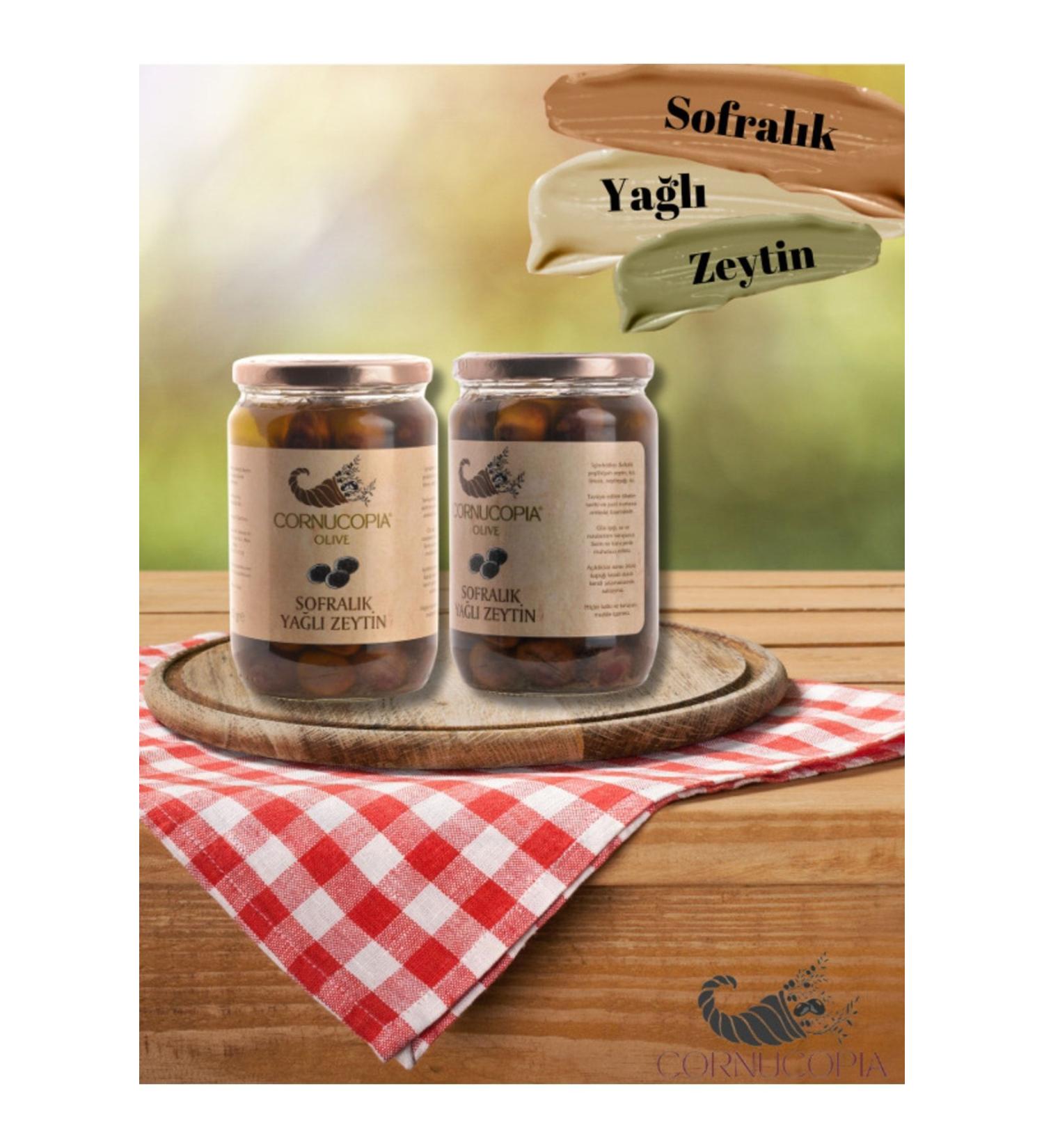Cornucopiaolive Black Olives in Oil (720 Gr)