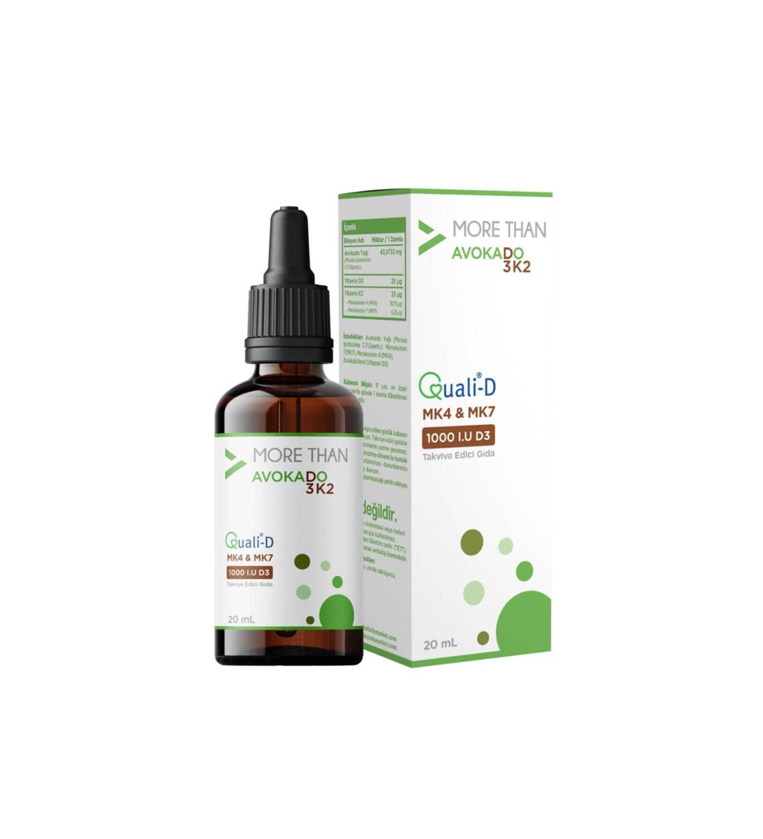 MORE THAN Avocado D3k2 20 ml Drops - Buy Online on GoSupps.com