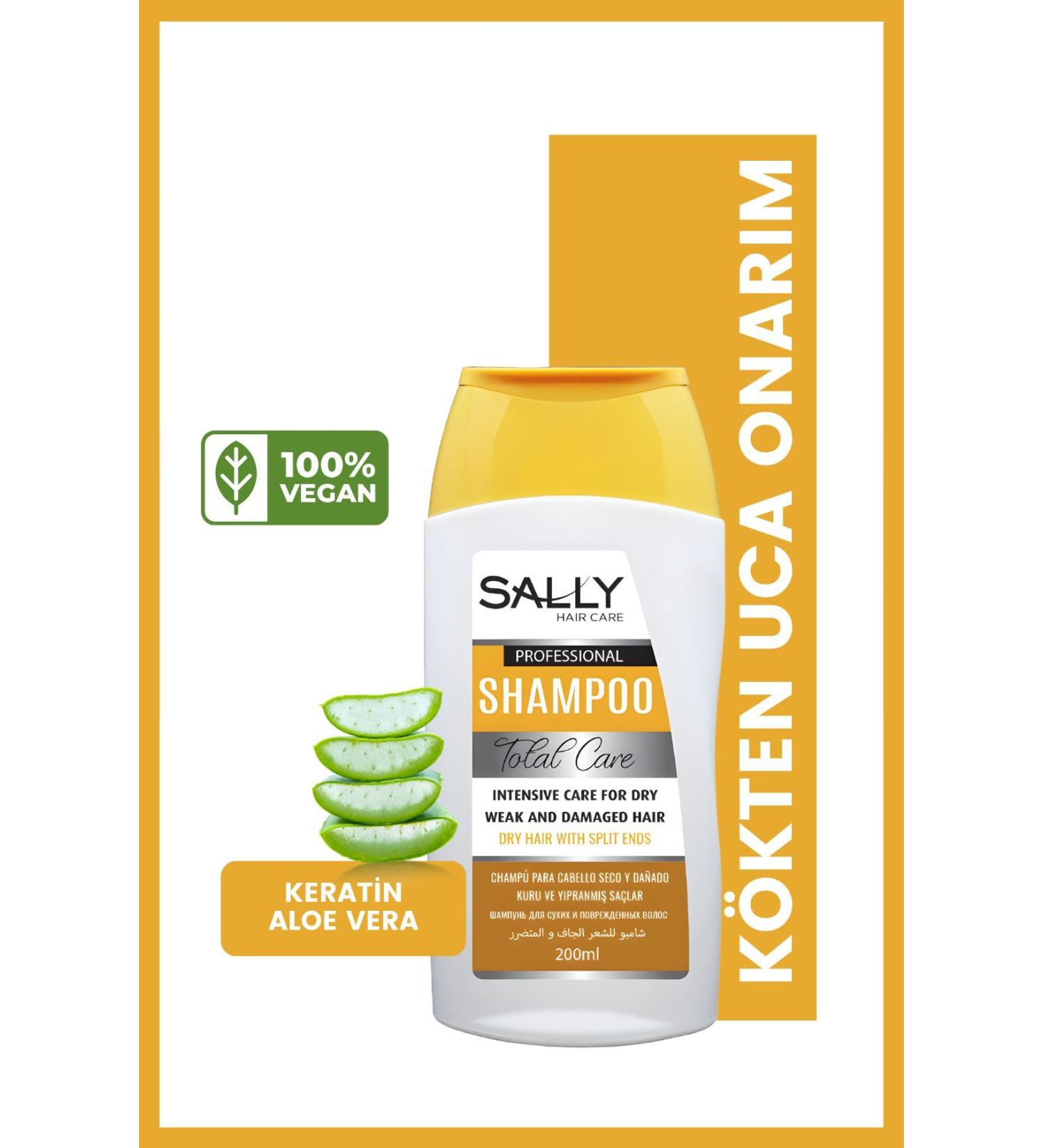 Sally Shampoo - Complete Repair for Dry and Damaged Hair Total Care - 200ml