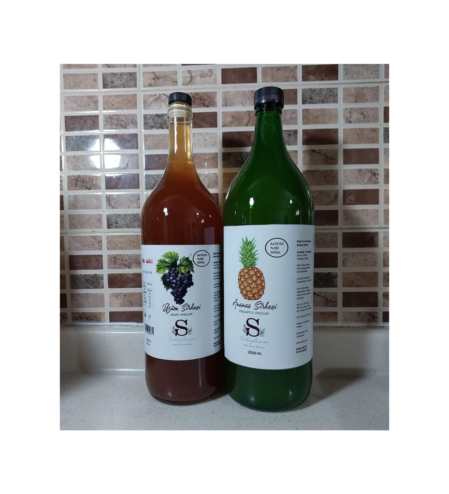 Suheylaana Natural Pineapple Vinegar 2000 Ml And Grape Vinegar 1500 Ml