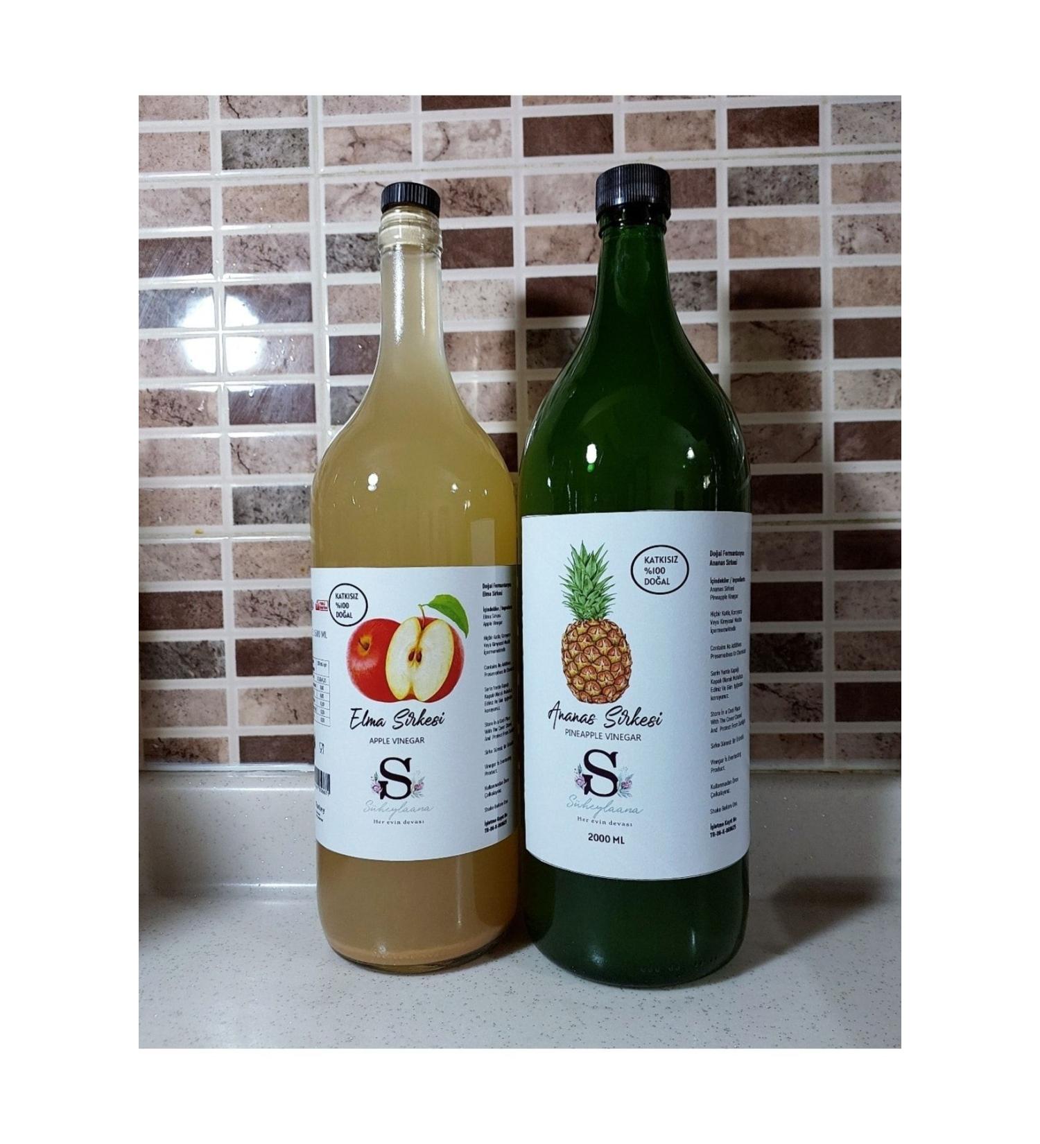 Suheylaana Natural Pineapple Vinegar 2000 Ml And Natural Apple Vinegar 1500 Ml