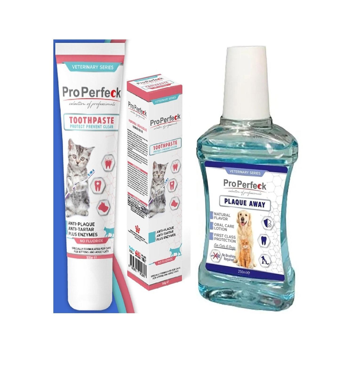 pro perfeck Cat Oral Care Set Toothpaste 100 ml and Oral Care Water 250 ml