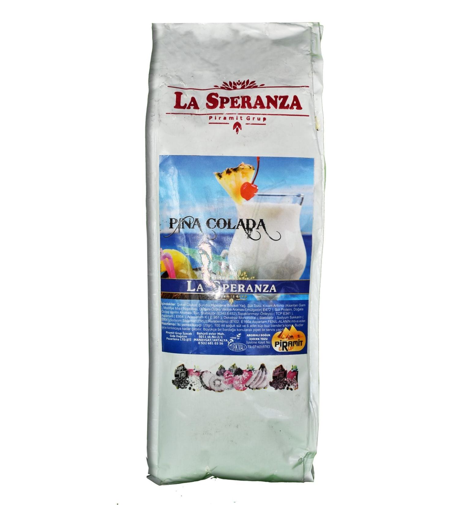 La Speranza Pina Colada Milkshake and Frappe Drink Powder Economic Bag 1000 gr