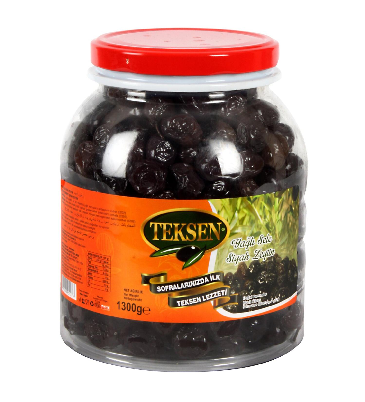 Teksen Oily Black Olive Campet Jar-1300G