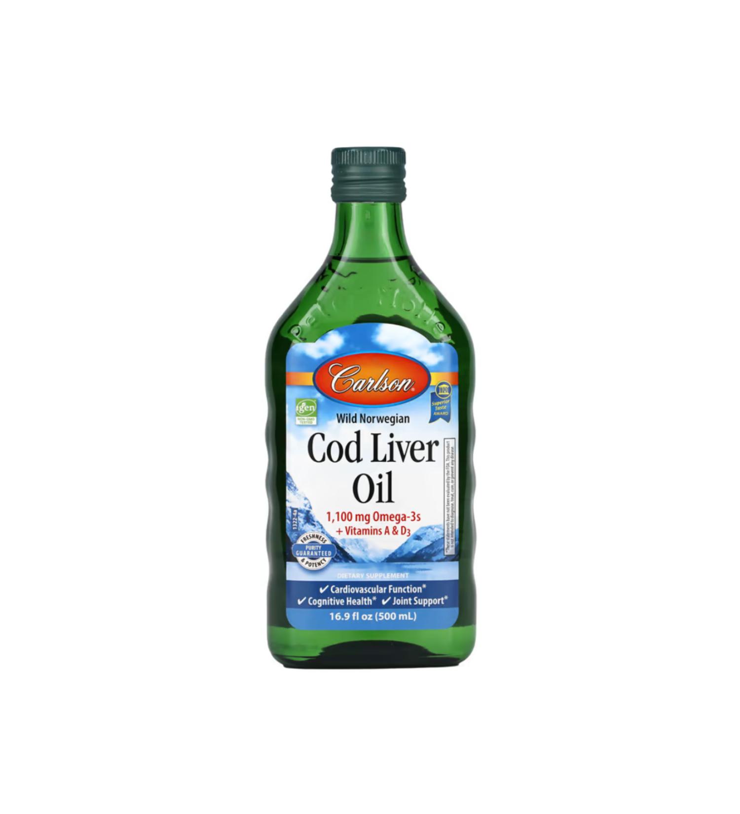 Carlson Wild Norwegian Cod Liver Oil 16.9 fl oz (500 ml)