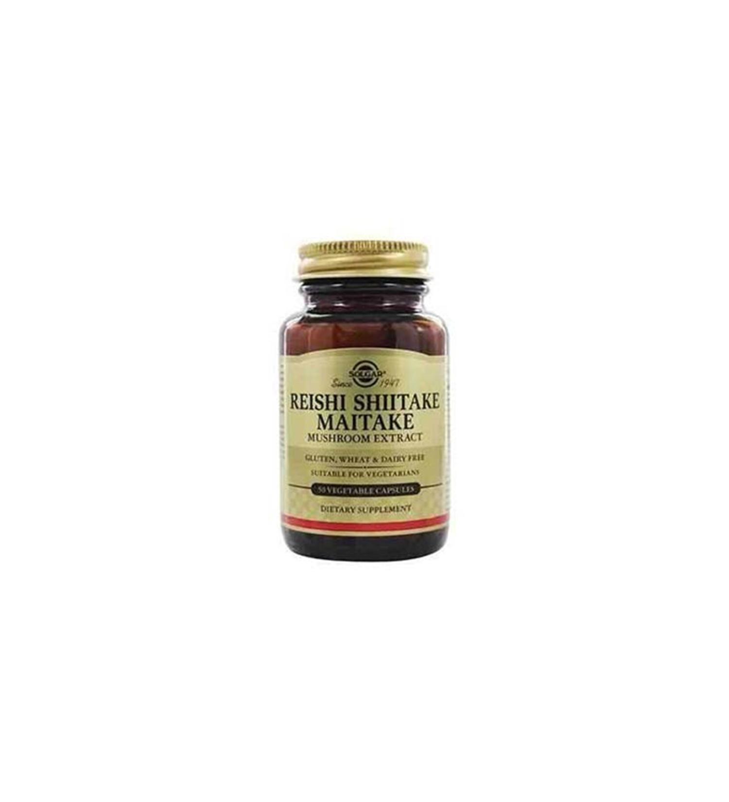 Solgar Reishi Shiitake Maitake Mushroom Extract 50 Capsules
