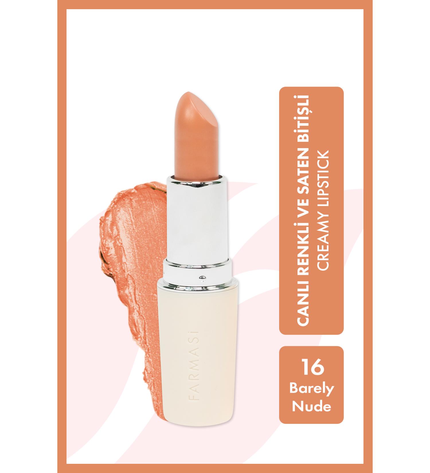 Farmasi Creamy Lipstick 16 Barely Nude 4 gr - Buy Online on GoSupps.com