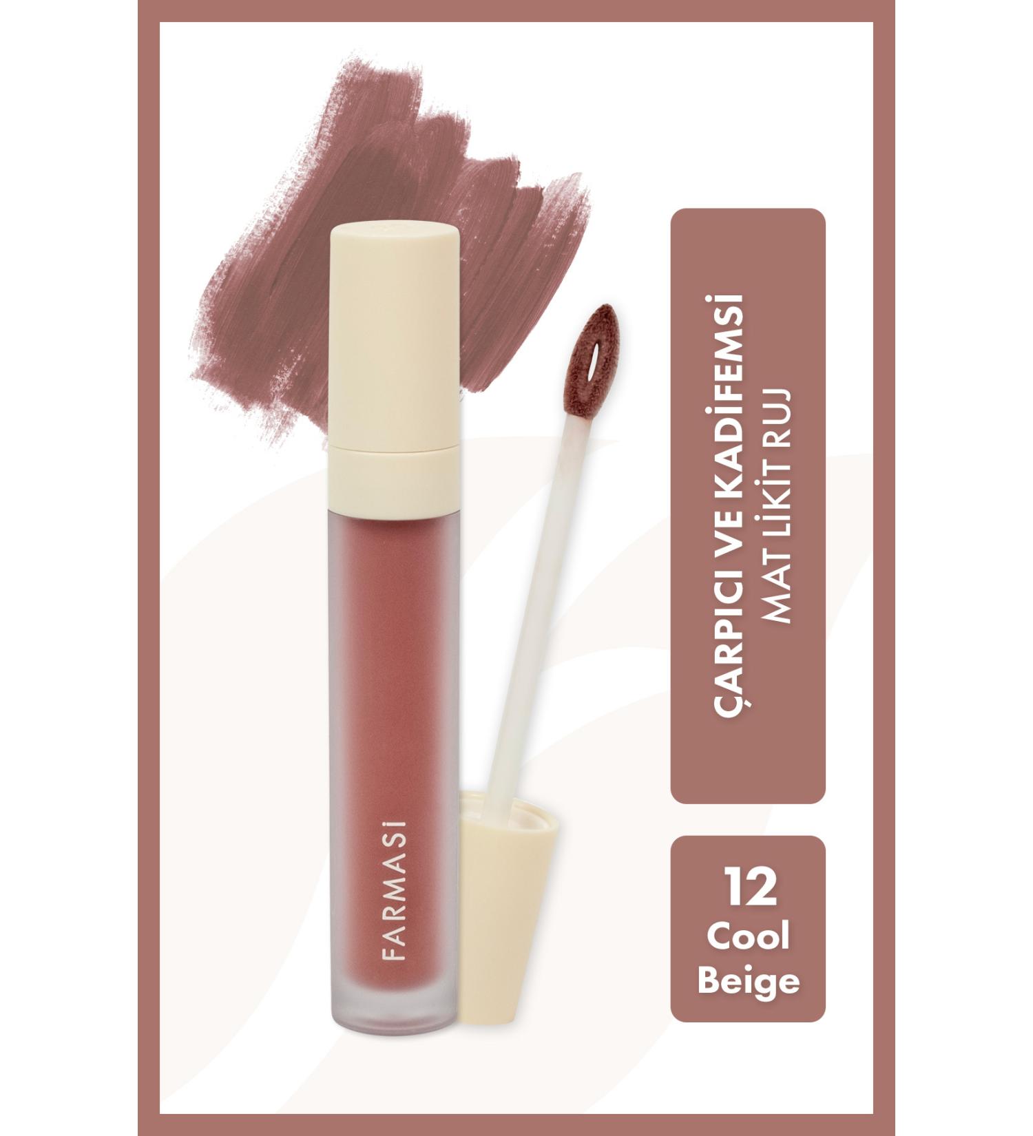 Farmasi Matte Liquid Lipstick 12 Cool Beige