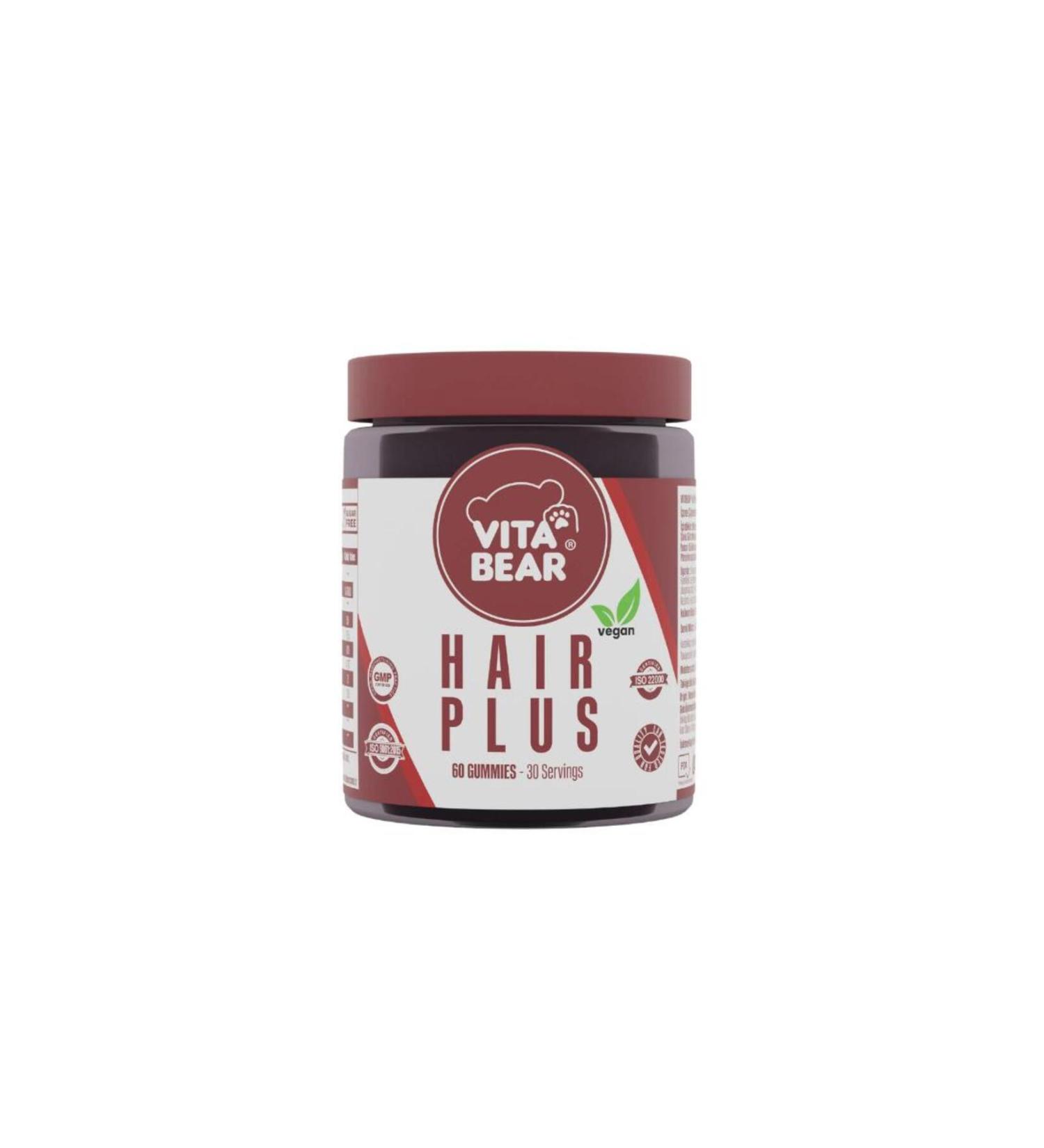 Vita Bear Hair Plus Vegan Hair Vitamin 60 Gummies