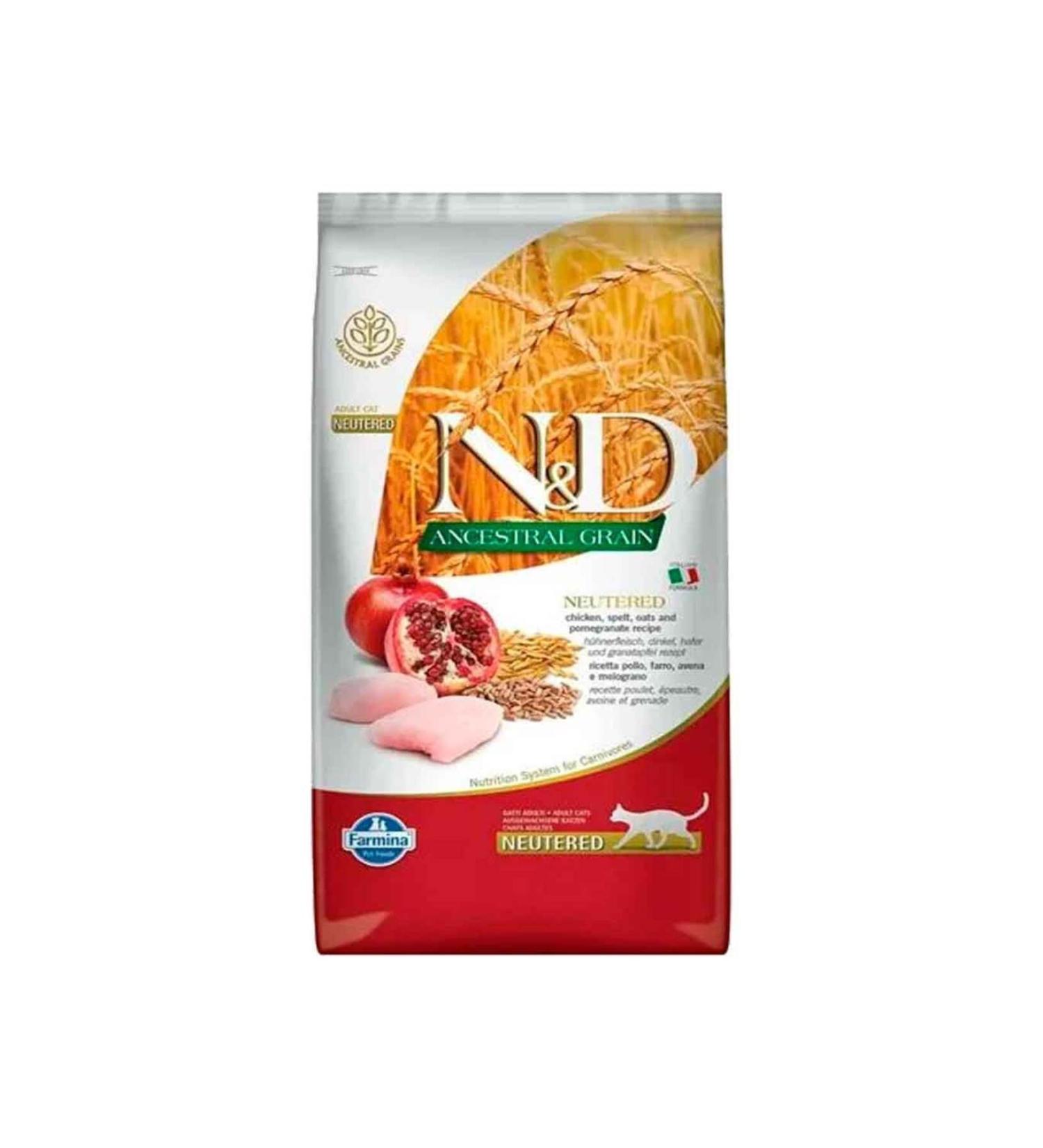 N & D Nd Chicken and Pomegranate Grain-Free Sterilized Cat Food 10 Kg