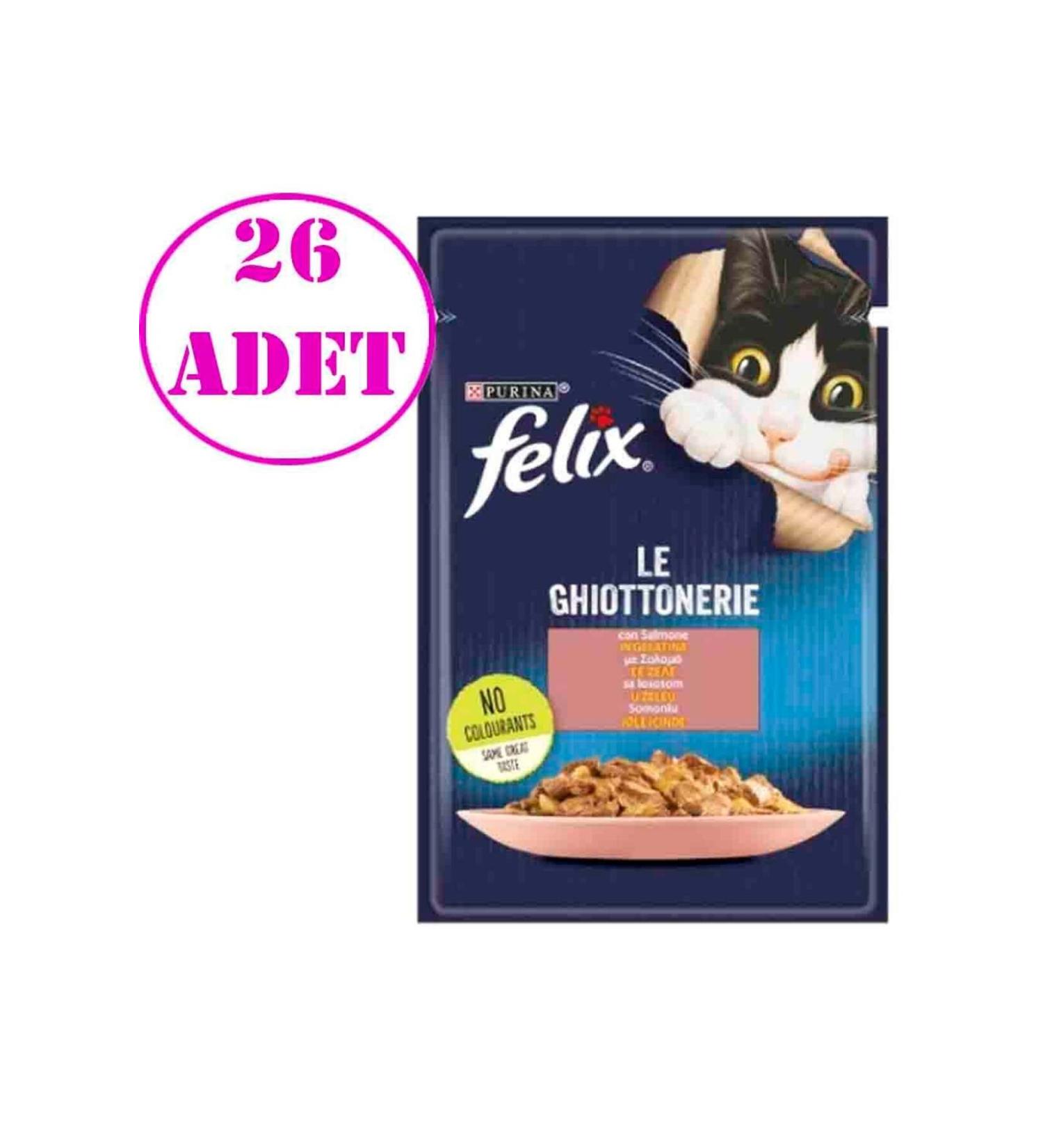 FELIX Salmon Wet Cat Food 85 gr 26 Pieces