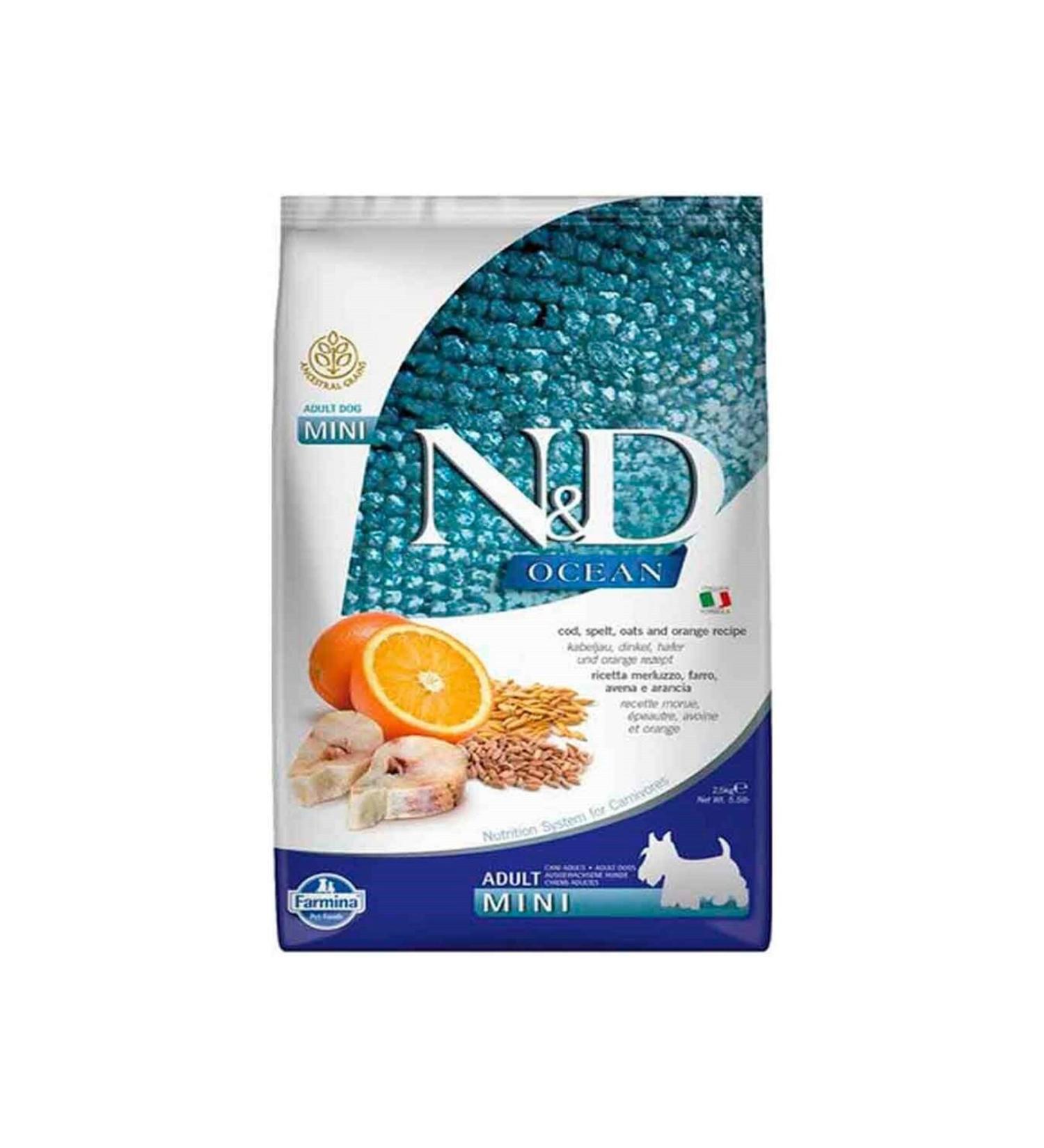 N & D Nd Low Grain Cod Orange Small Breed Adult Dog Food 2.5 Kg