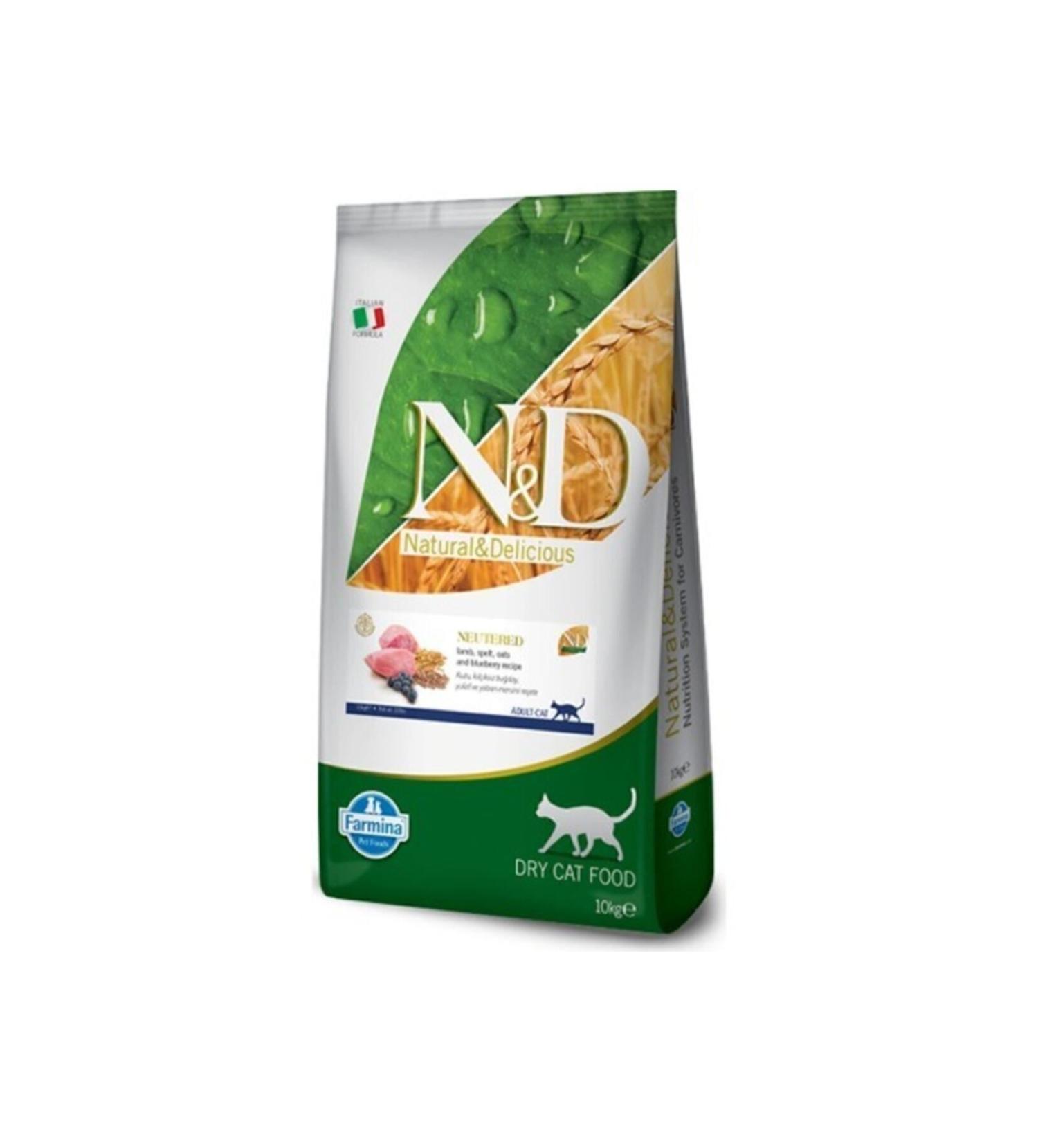 N & D Nd Low Grain Lamb Sterilized Cat Food 10 Kg