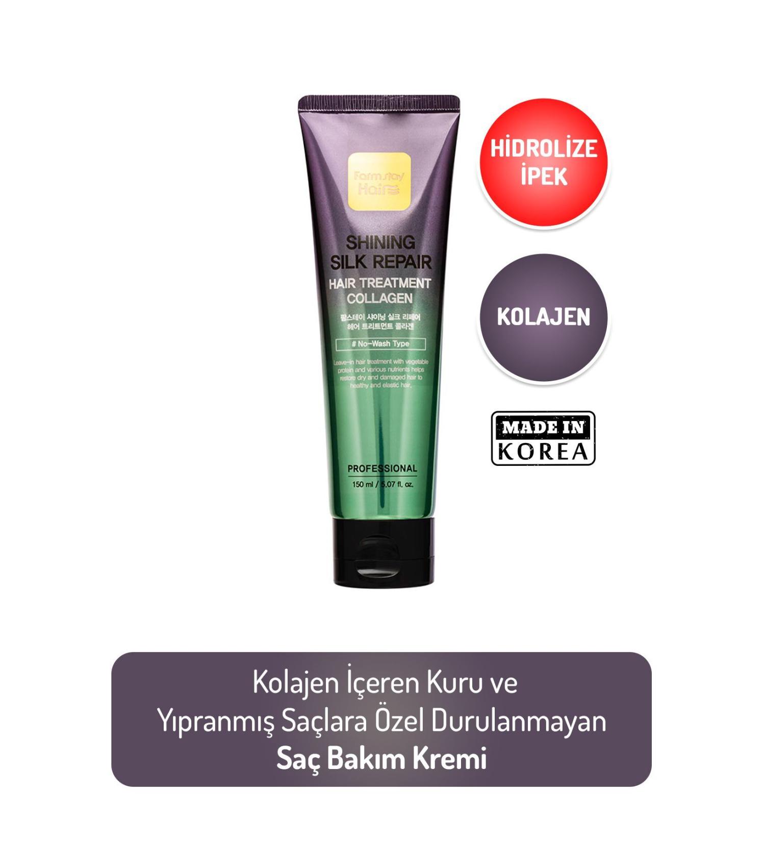 Farmstay Collagen Containing Leave-In Hair Care Cream for Dry and Damaged Hair 150 ml - Buy Online on GoSupps.com