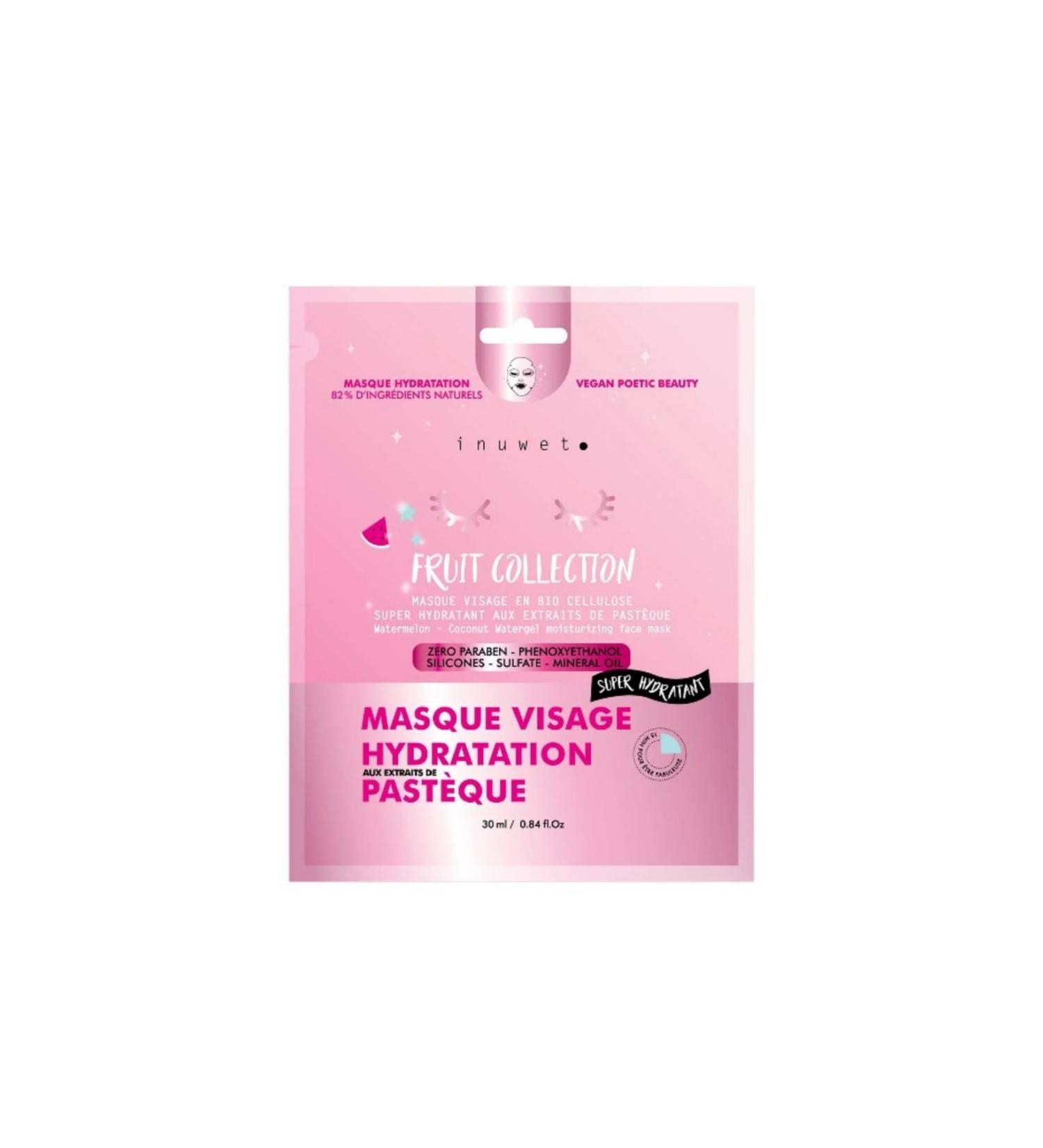 Inuwet - FRUIT COLLECTION FACE MASK - WATERMELON FLAVORED MOISTURIZING FACE MASK