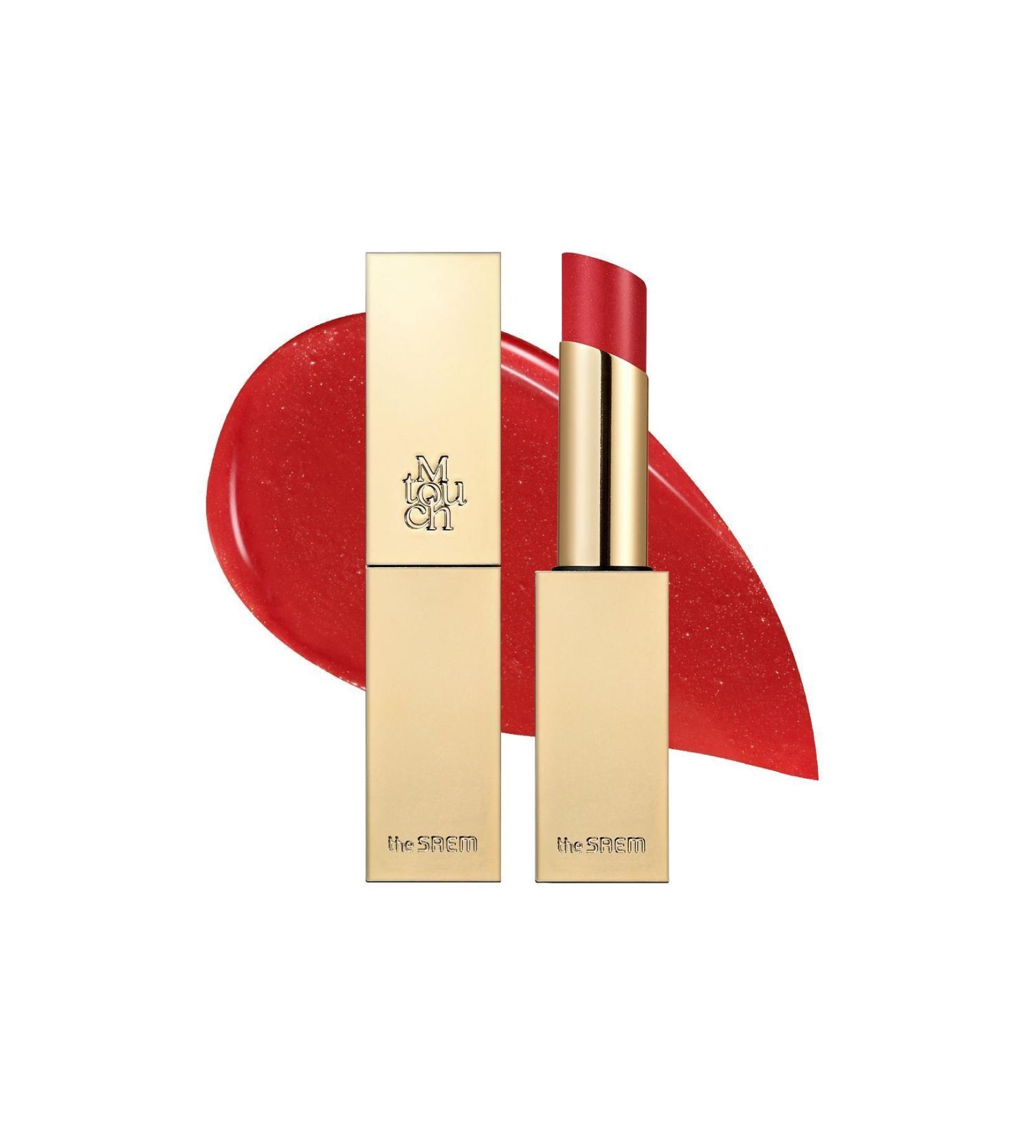 The Saem M Touch Shine Lipstick / Glitter Shiny Lipstick - RD02 Red Show - Buy Online on GoSupps.com