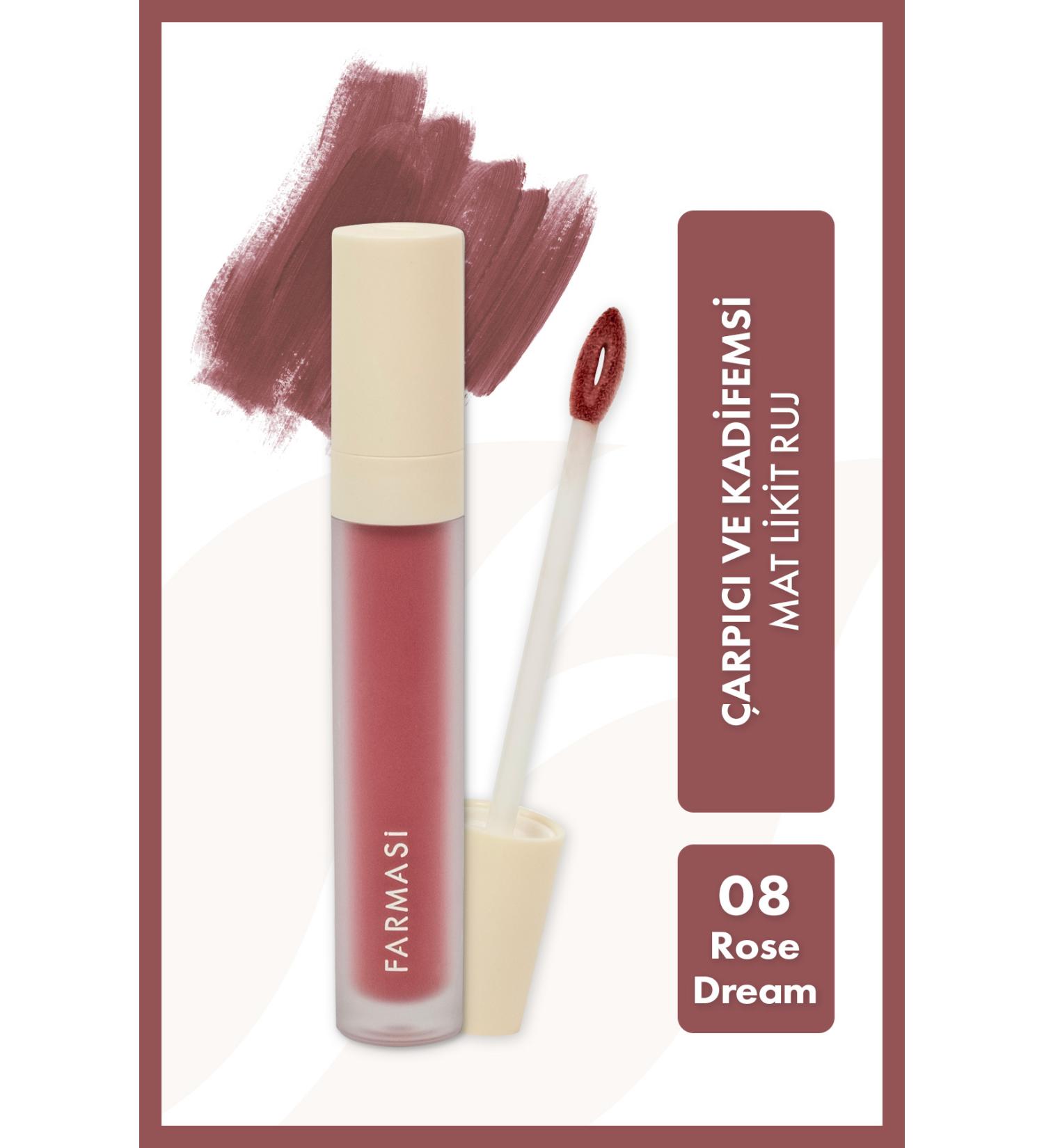Farmasi Matte Liquid Lipstick 08 Rose Dream