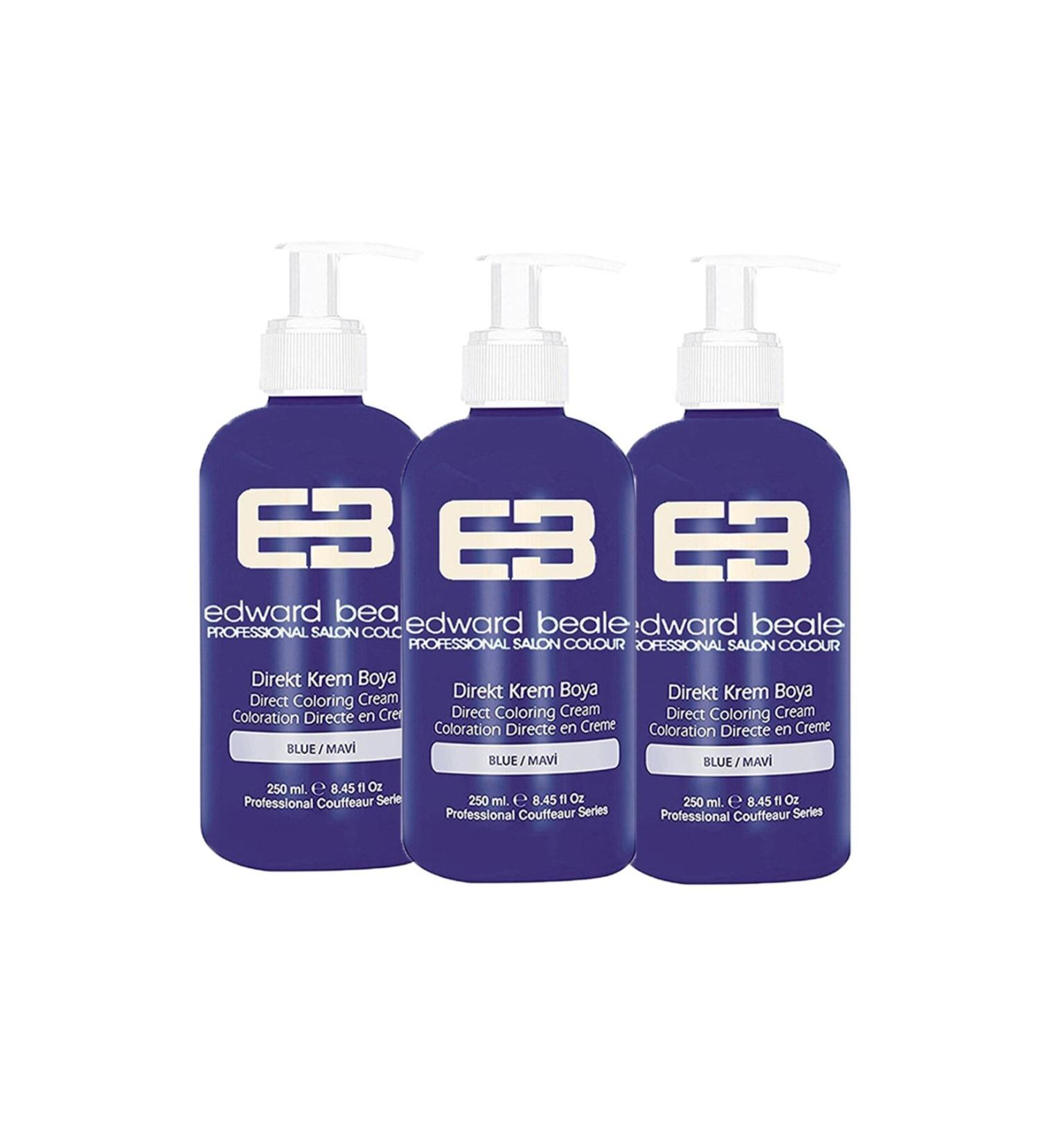 Edward Beale Blue / Blue Balayage Color Hair Dye 250ml Set of 3