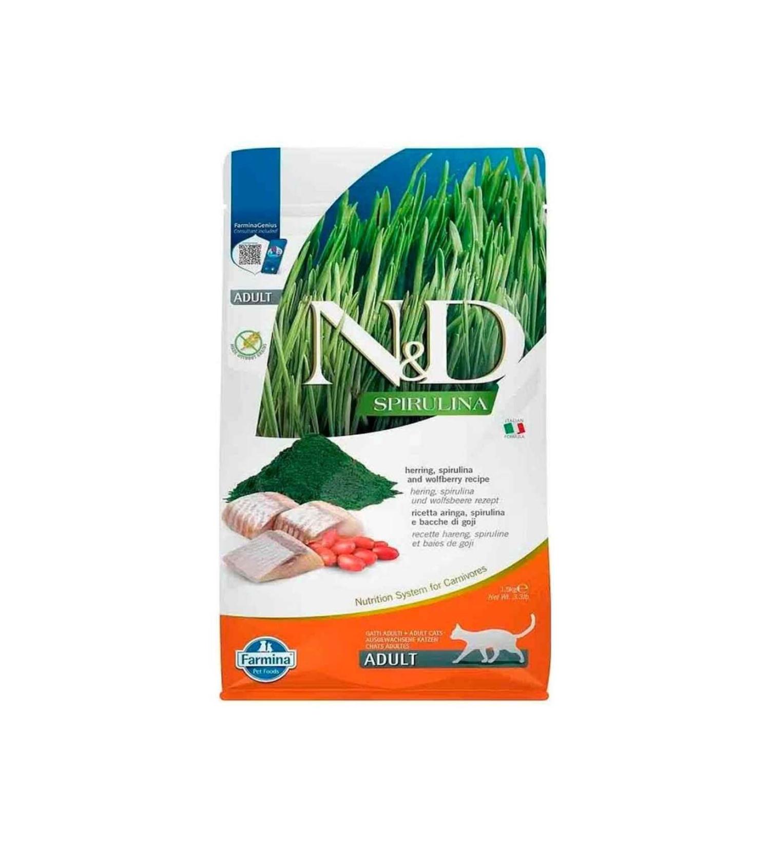& D Nd Spirulina Herring Cat Food 1.5 Kg