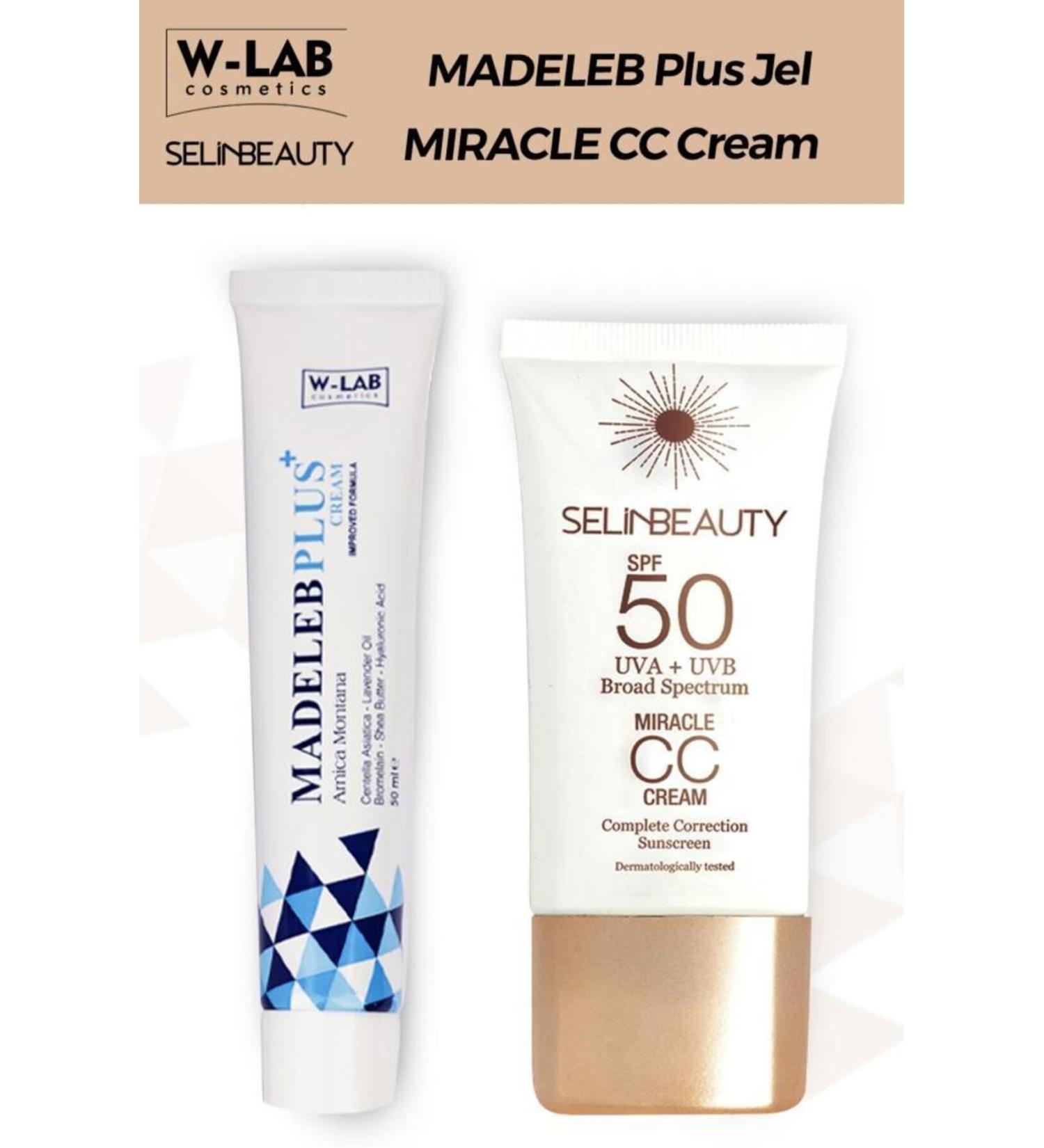 W-Lab Cosmetics Madeleb Plus Cream 50 ml and Selin Beauty Cc Cream 50 ml Set - Buy Online on GoSupps.com