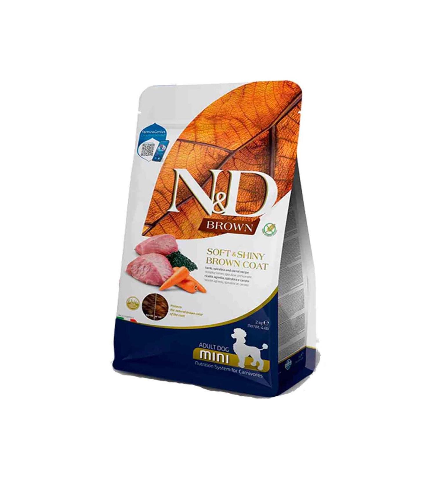 & D Nd Brown Lamb Carrot Potato and Spirulina Small Breed Dog Food 2 Kg