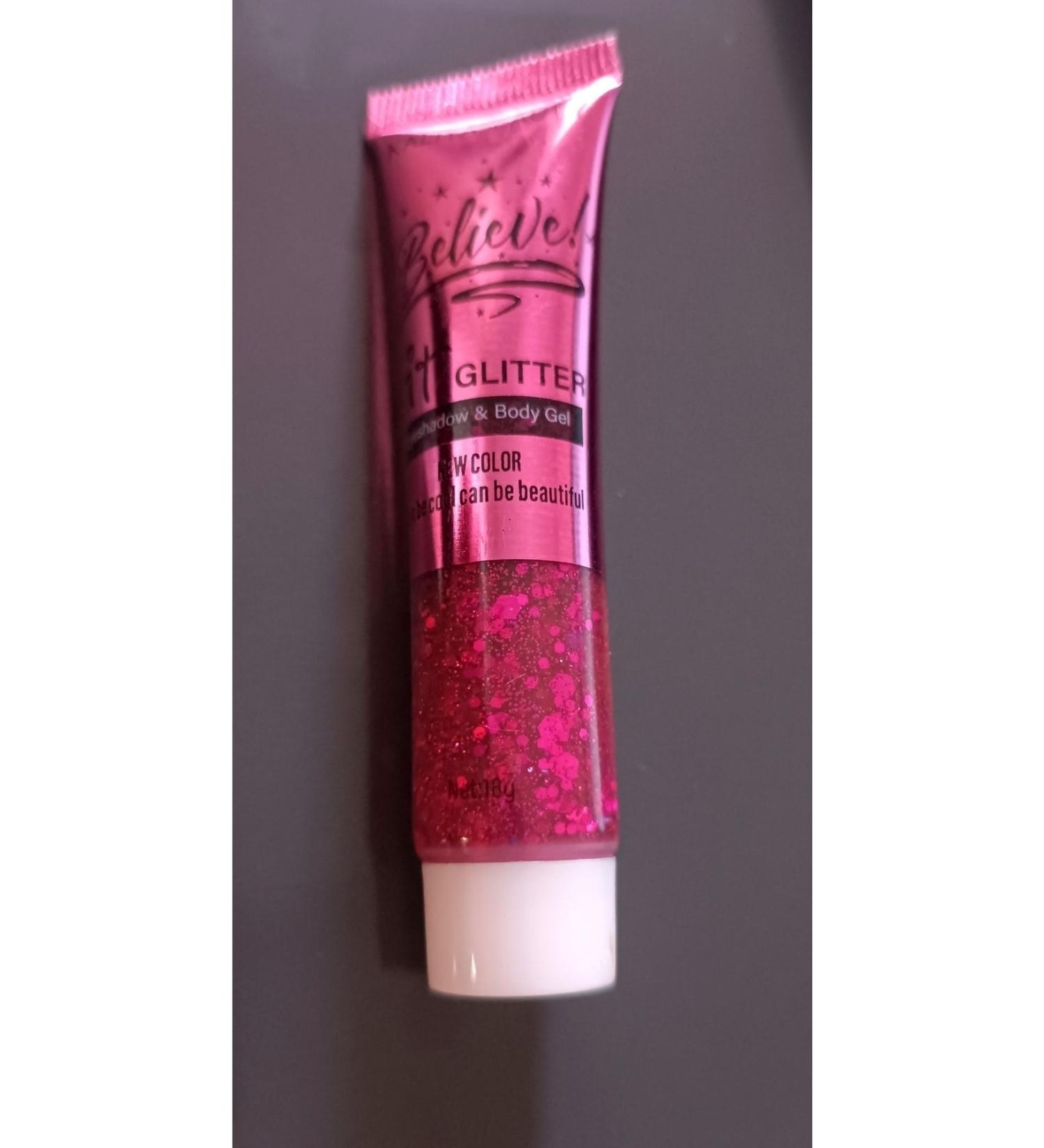 Believe BEL EVE GLITTER GEL SILVERY PINK