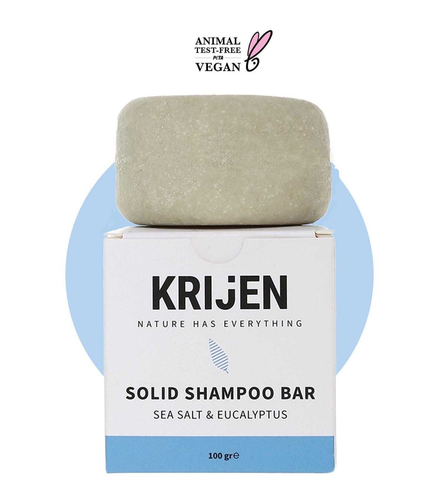 Krijen Sea Salt & Eucalyptus Solid Shampoo 100 Gr - Buy Online on GoSupps.com