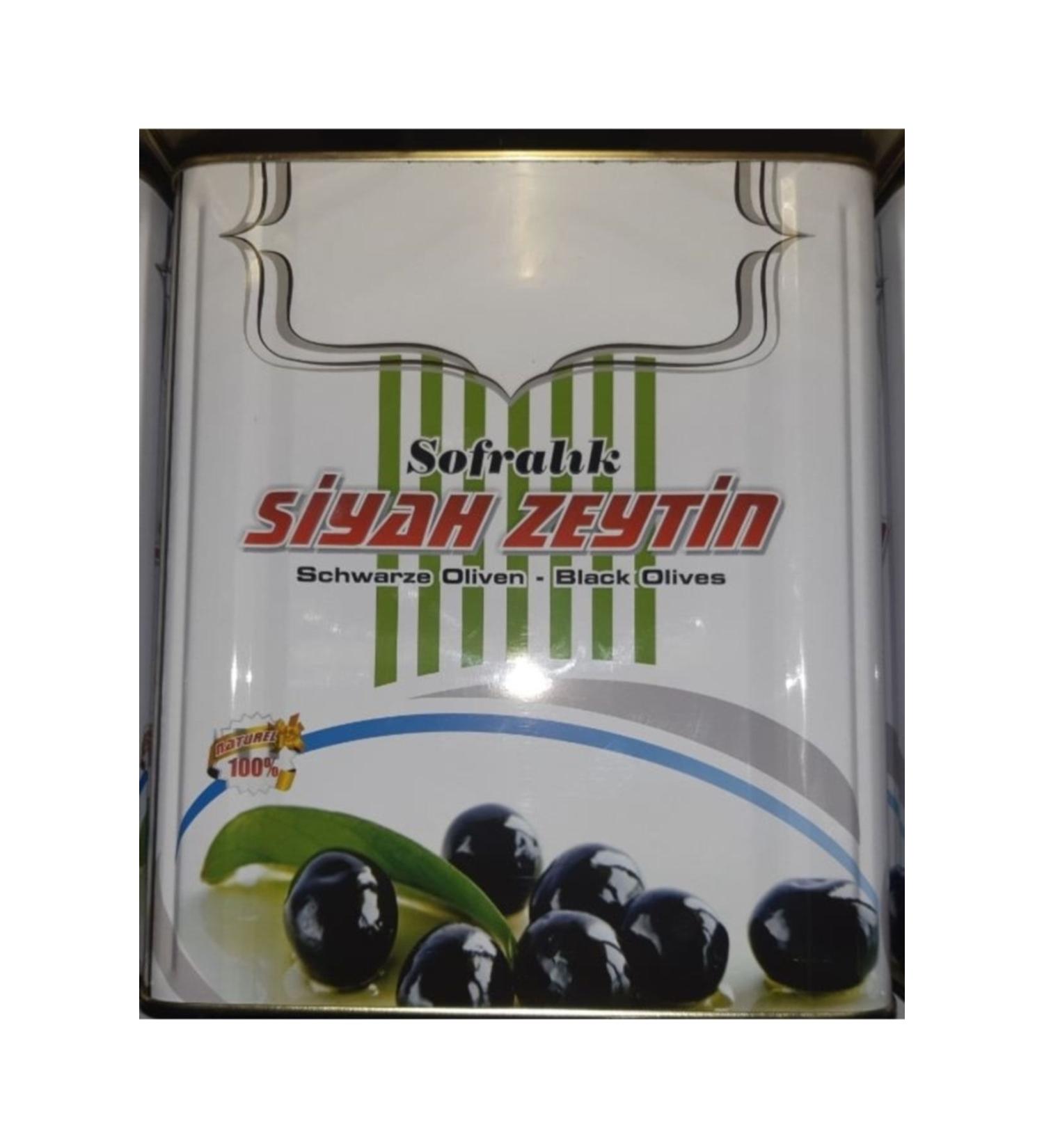Ert rk Olives Gold 261-290 10 kg Tin Less Salty Stone Pressed Black Olives