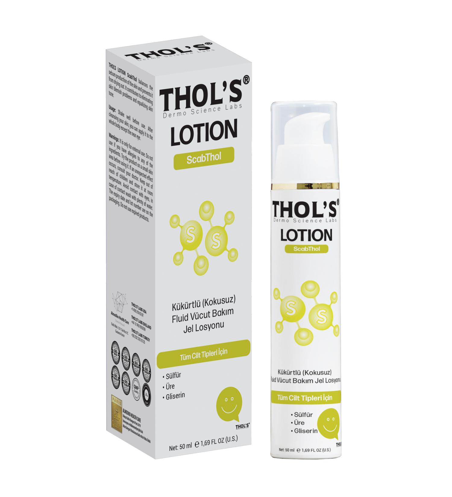 THOLS THOL'S LOTION ScabThol (TB29) - 50 ml Sulfur (Unscented) Fluid Body Care Gel Lotion