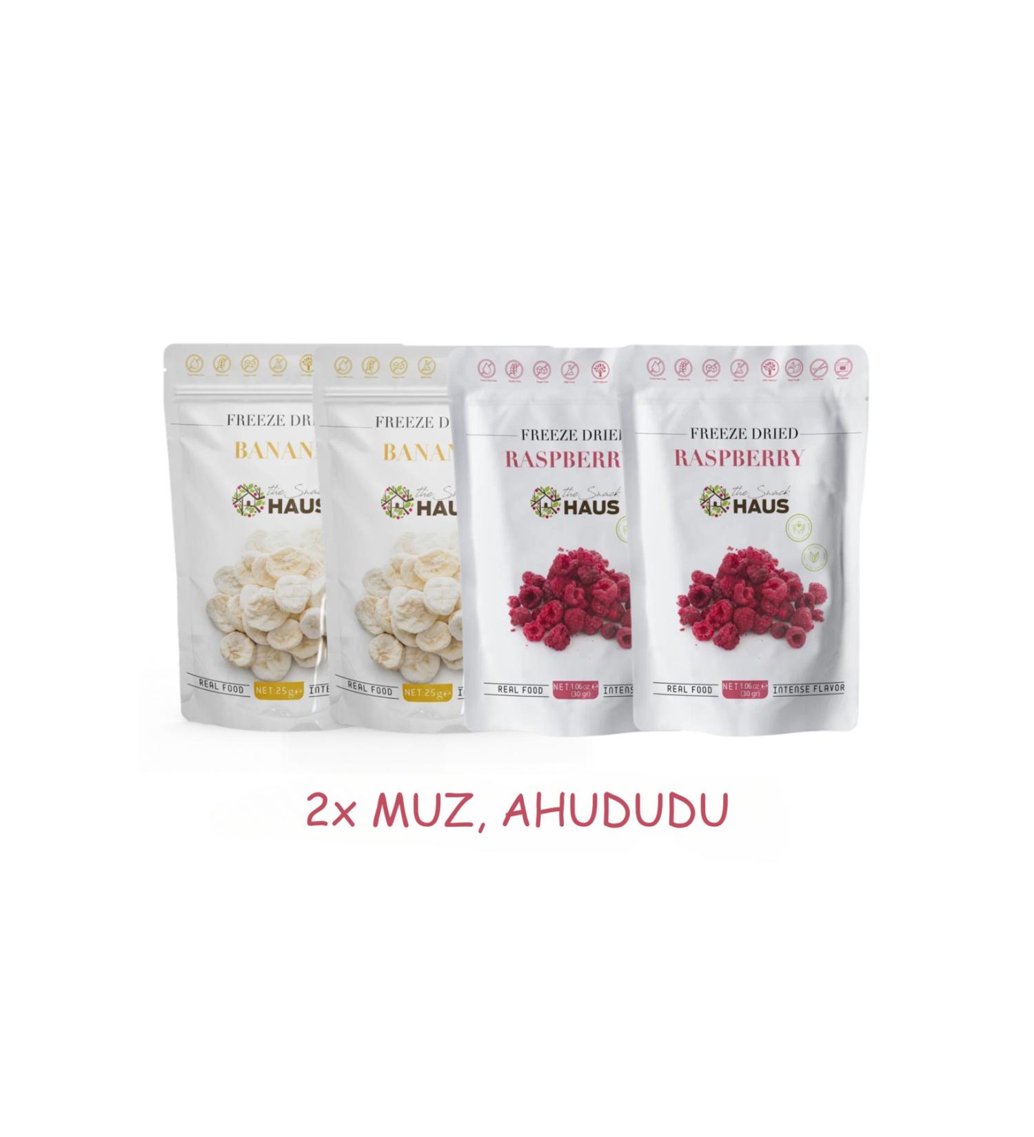 The Snack Haus Freeze Dried 2 Bananas 2 Raspberries